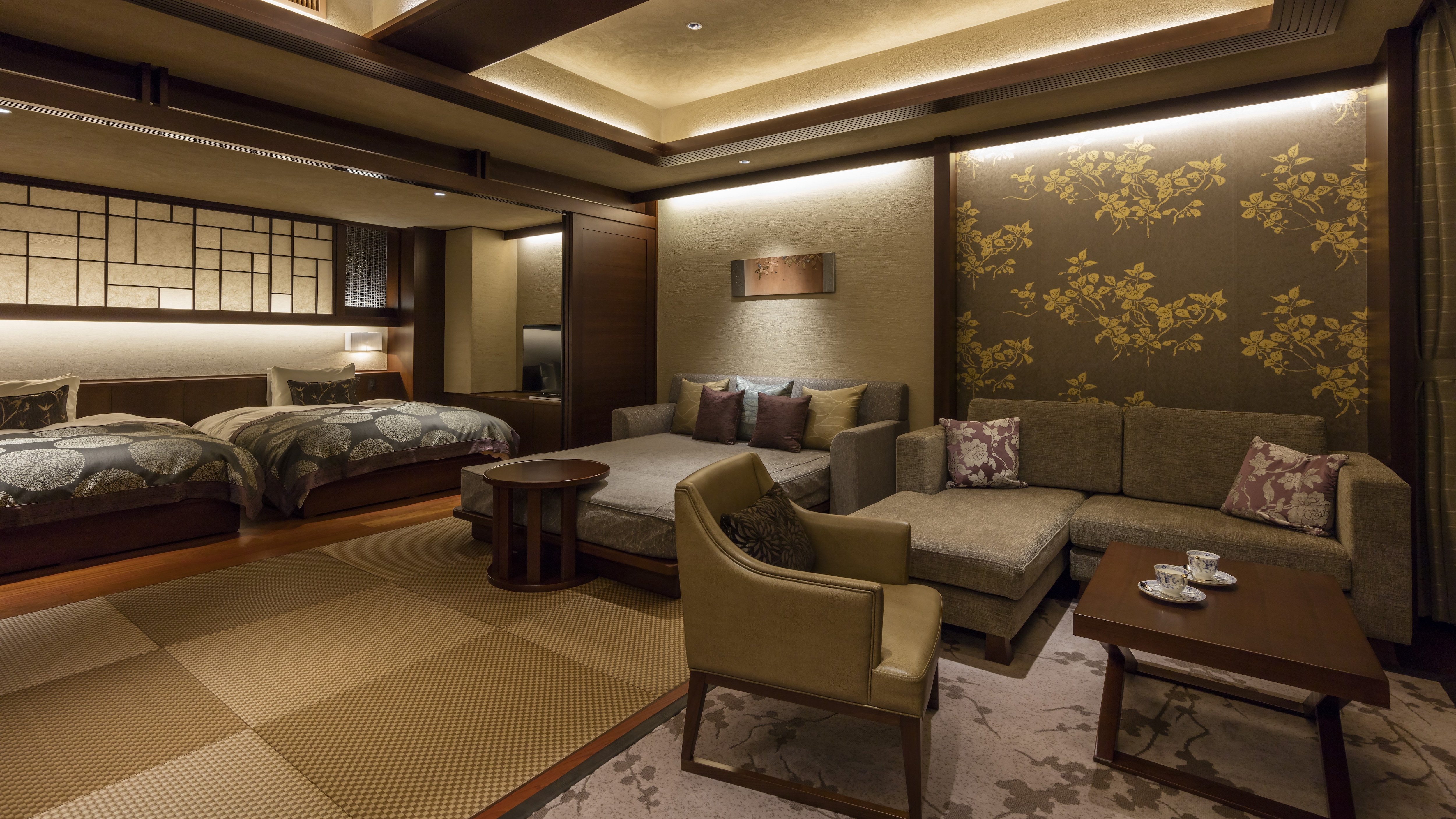 [With open-air bath] Example of a suite set up as per your request
