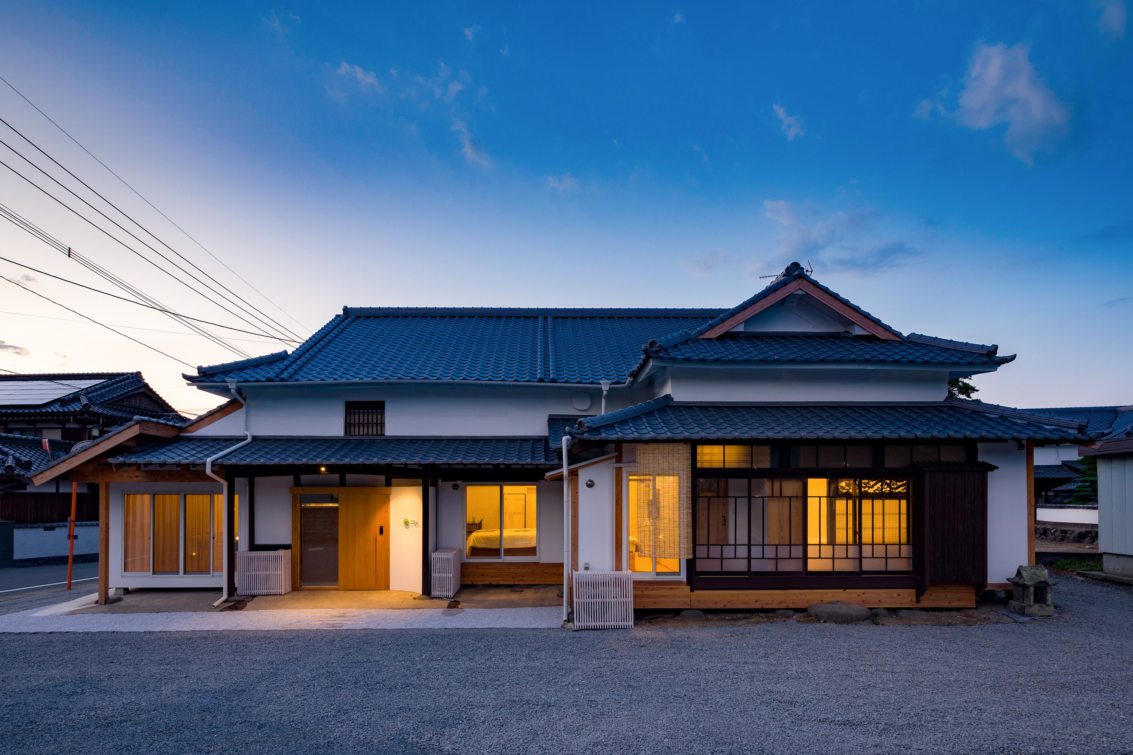 ・The building is a renovated old farmhouse.