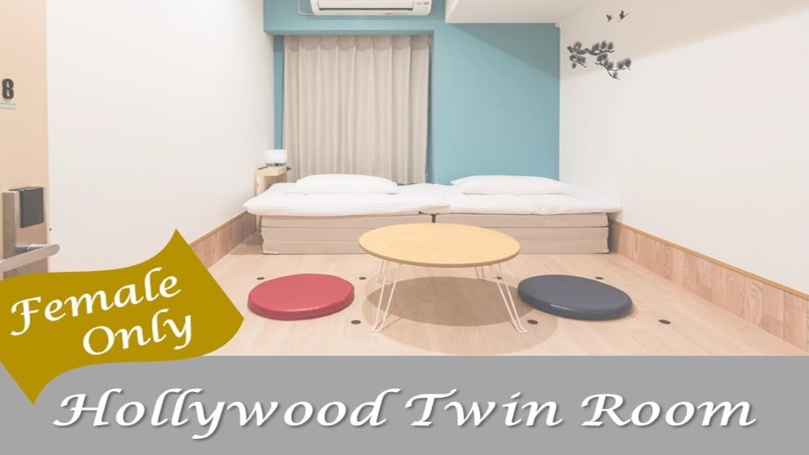 Female only Hollywood twin room