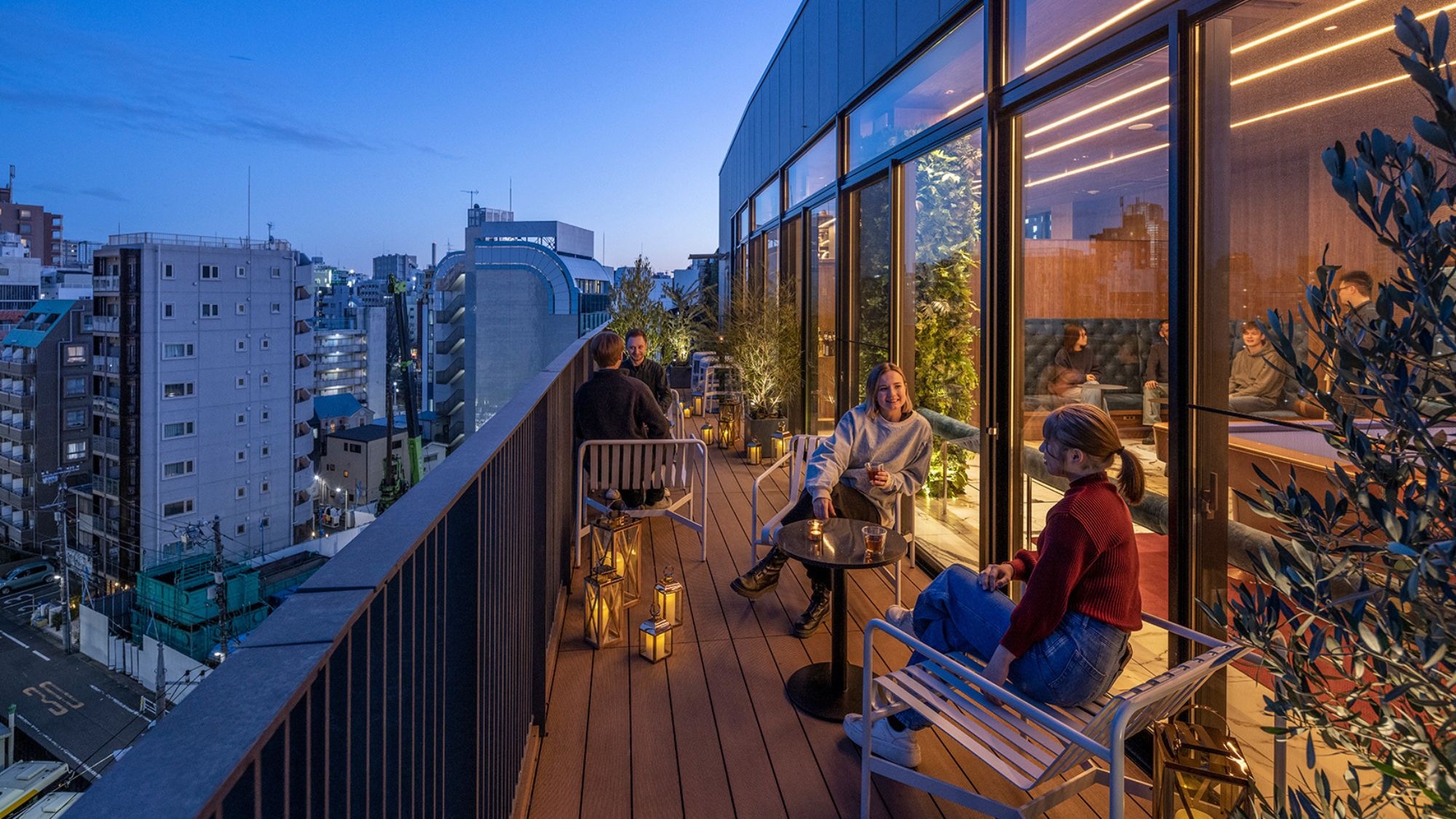 A terrace overlooking Shibuya, Ebisu and Daikanyama