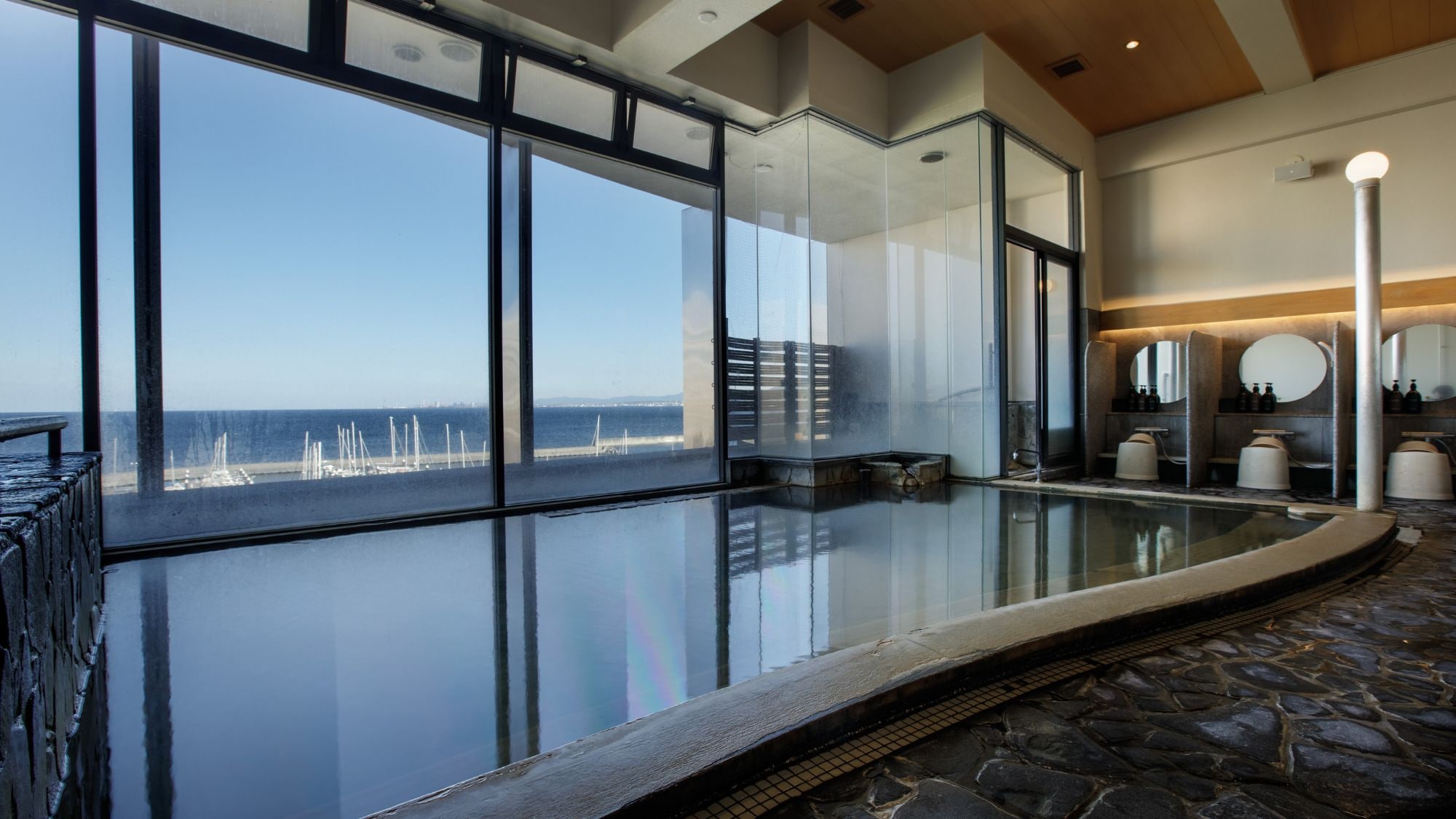 ◆ Mata Air Nijo | Pemandian umum panorama (hotel ini memiliki dua sumber mata air panas di areanya)