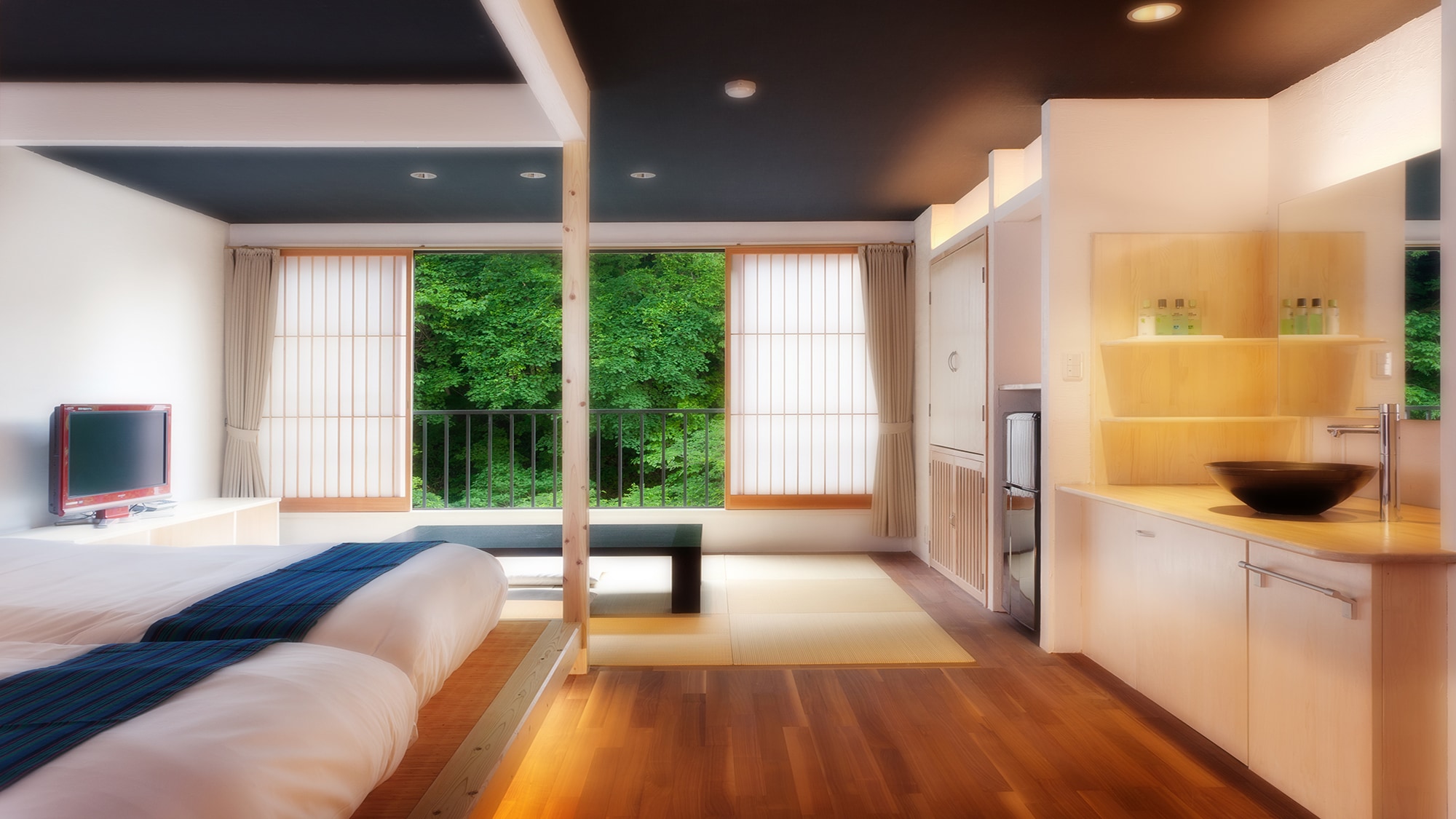 An image of Aizu's modern Japanese-Western style room "Shosuke Romantei".