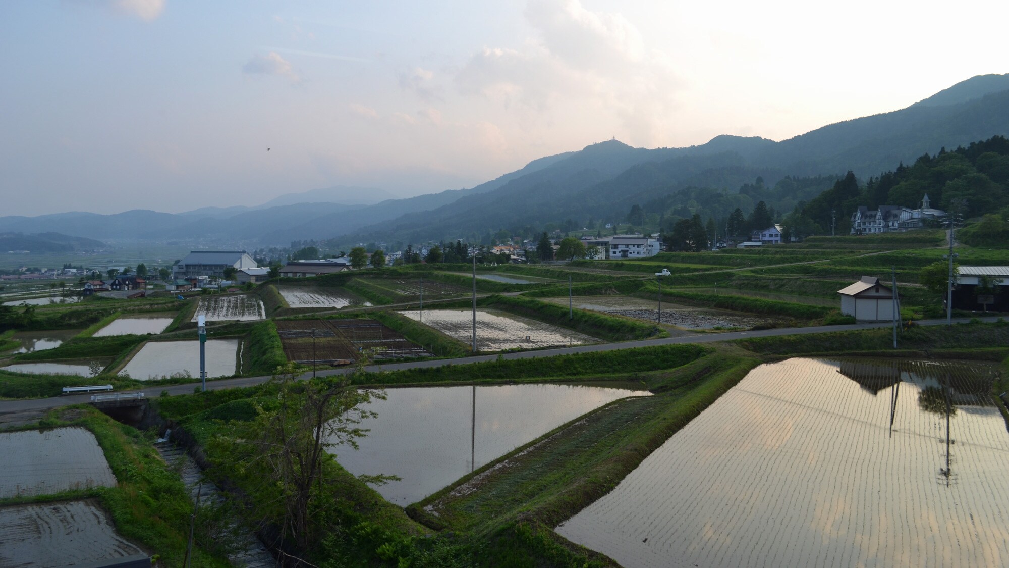 * [View from the room] The idyllic countryside spreads out.