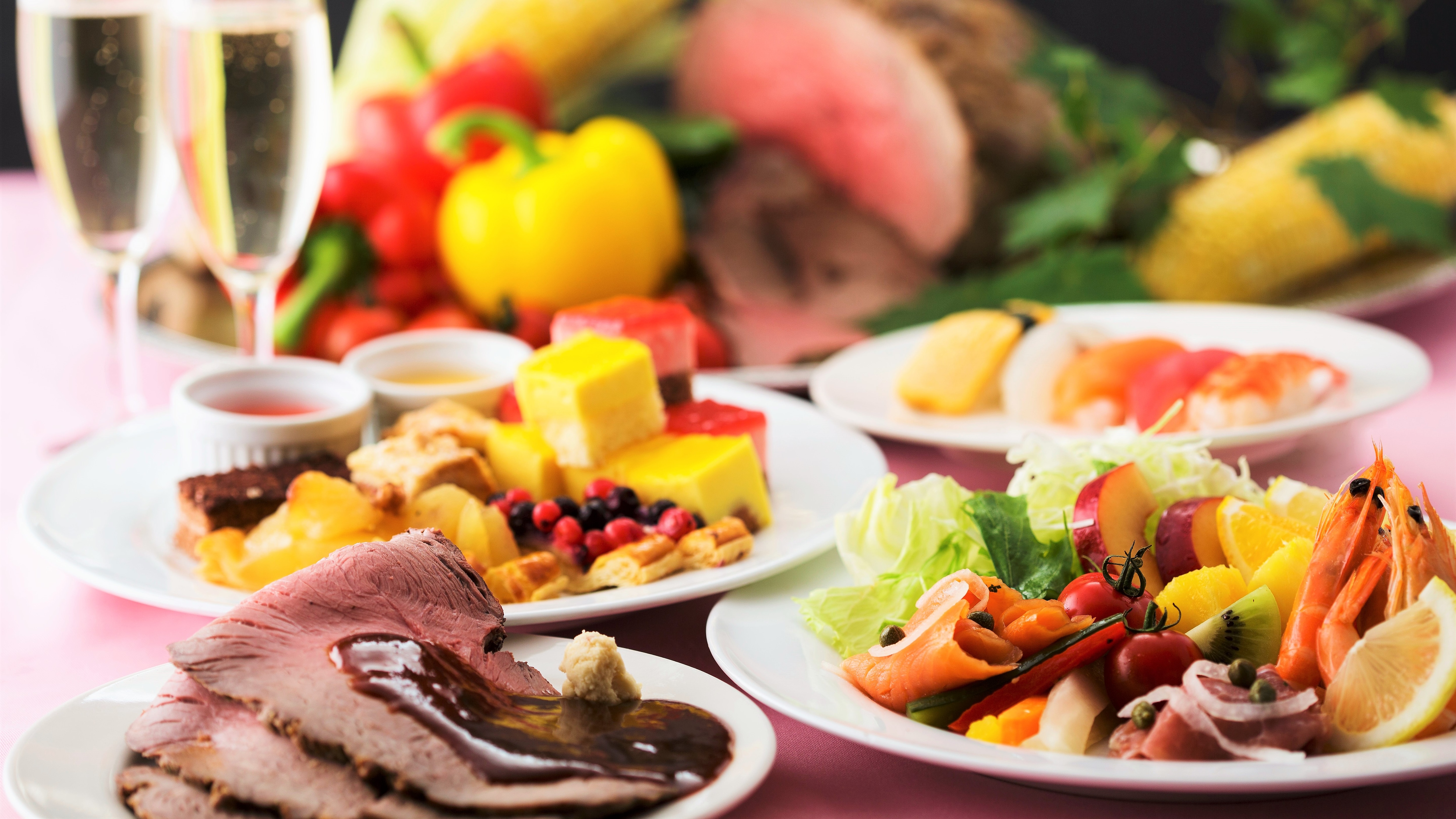 [Japanese, Western, and Chinese dinner buffet] Main dining, forest garden * Image