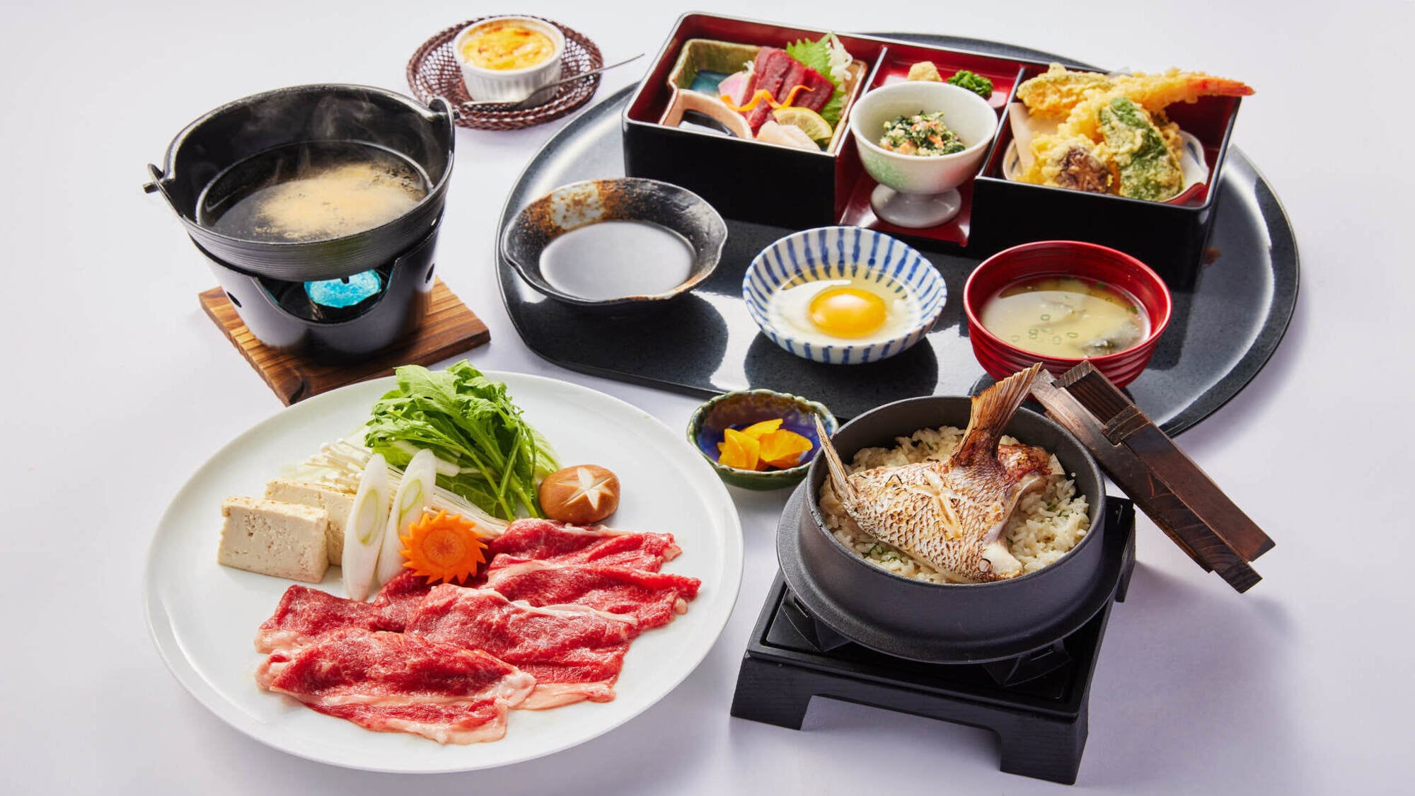 Kumamoto red beef sukiyaki course