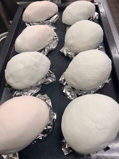 Grilled black abalone in salt