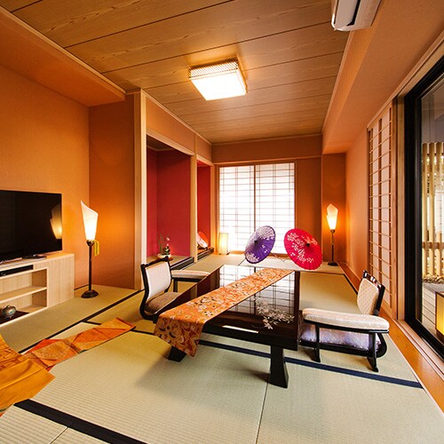 ■Modern rock garden■ Japanese-style room 42 square meters (3 persons) <Japanese garden side>