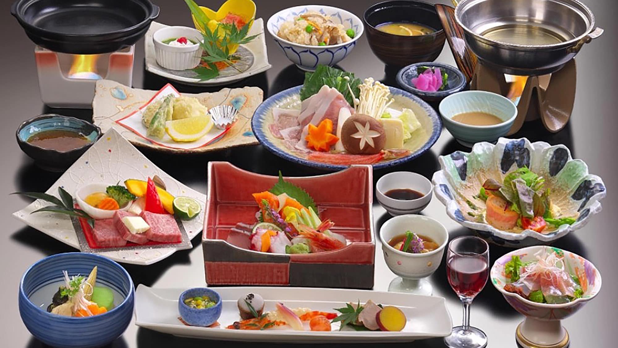 In-room meal Kaiseki (example)