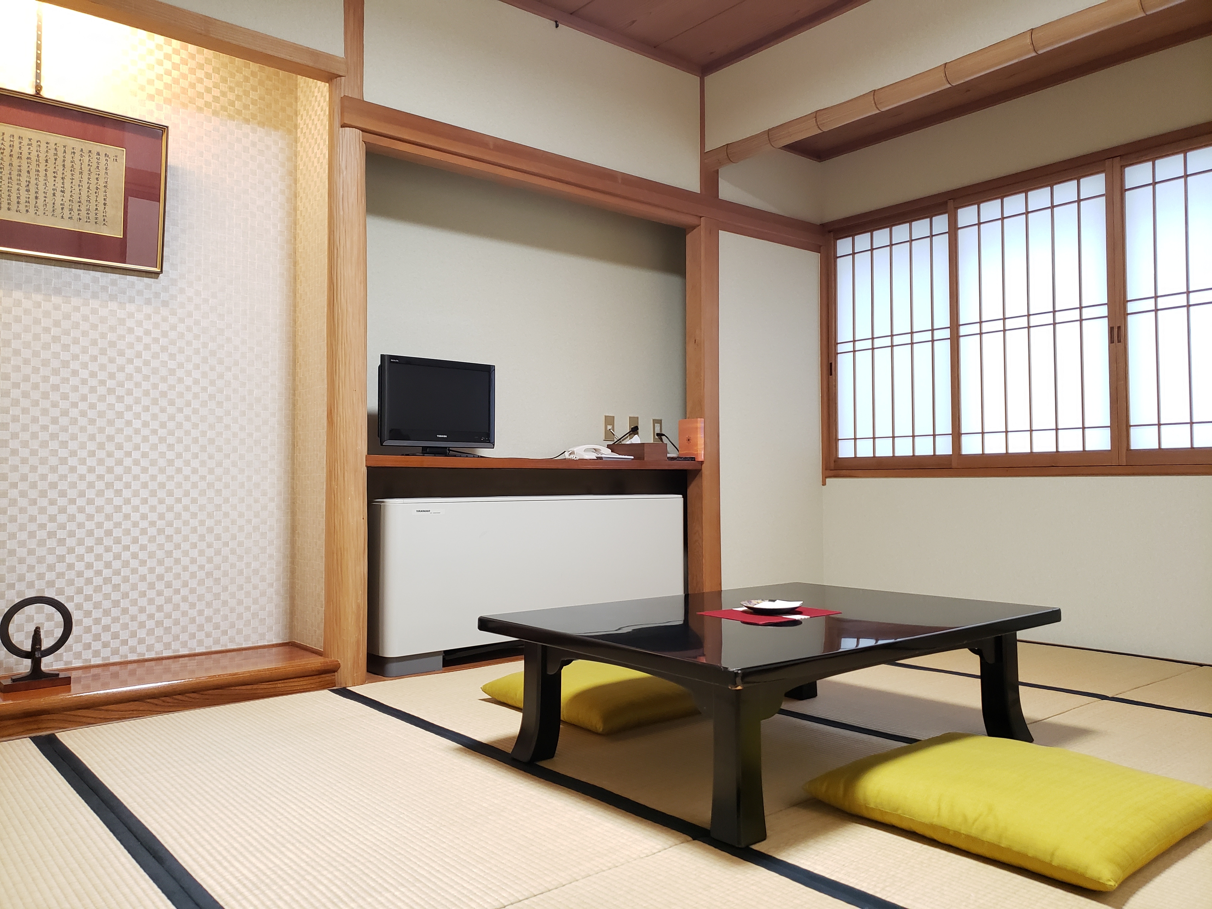 A newly renovated, slightly spacious Japanese-style room