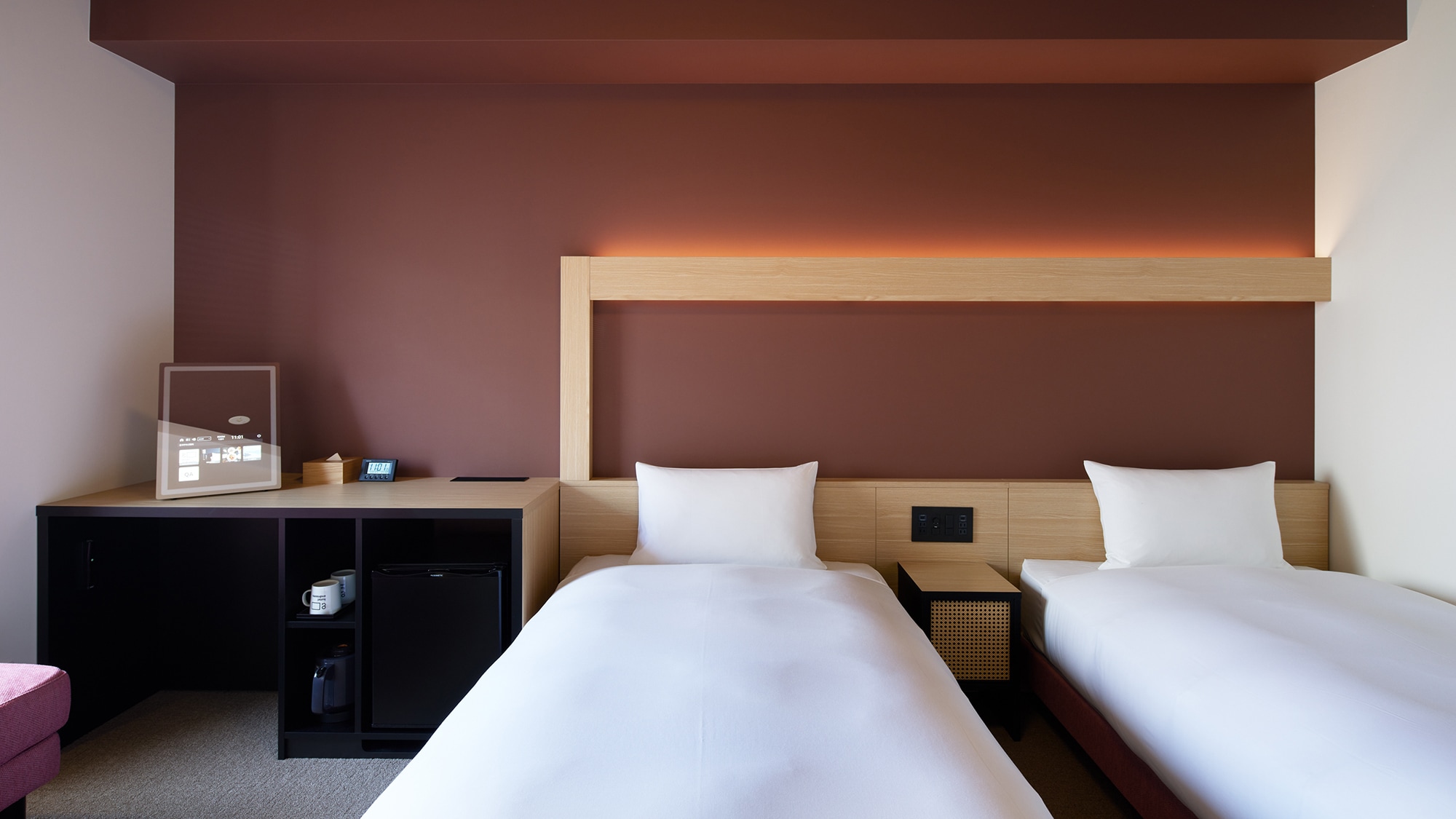ห้องมาตรฐานเตียงแฝด [เตียงกว้าง 100 ซม. เตียงโซฟา 100 ซม.]