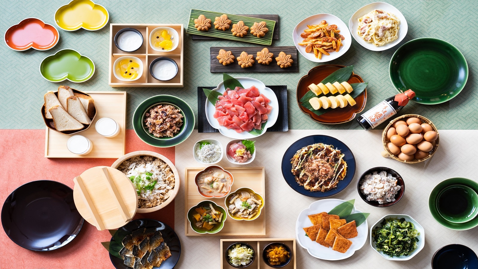 Breakfast where you can enjoy local cuisine and local ingredients from Fukuyama and Hiroshima