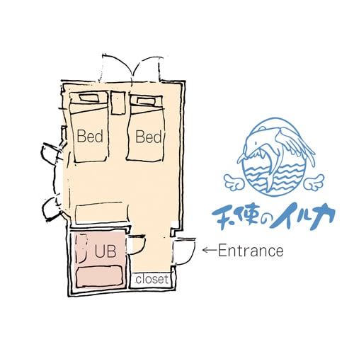 [Twin/Mountain side] Floor plan
