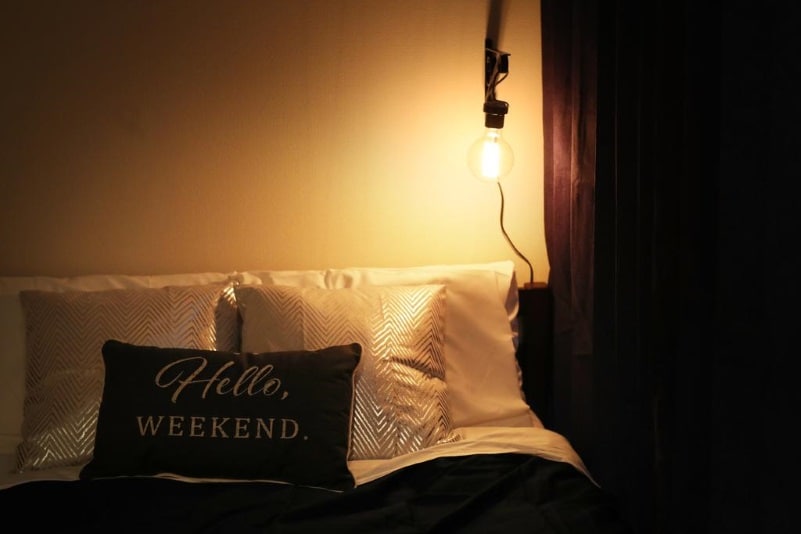 Inside the building.