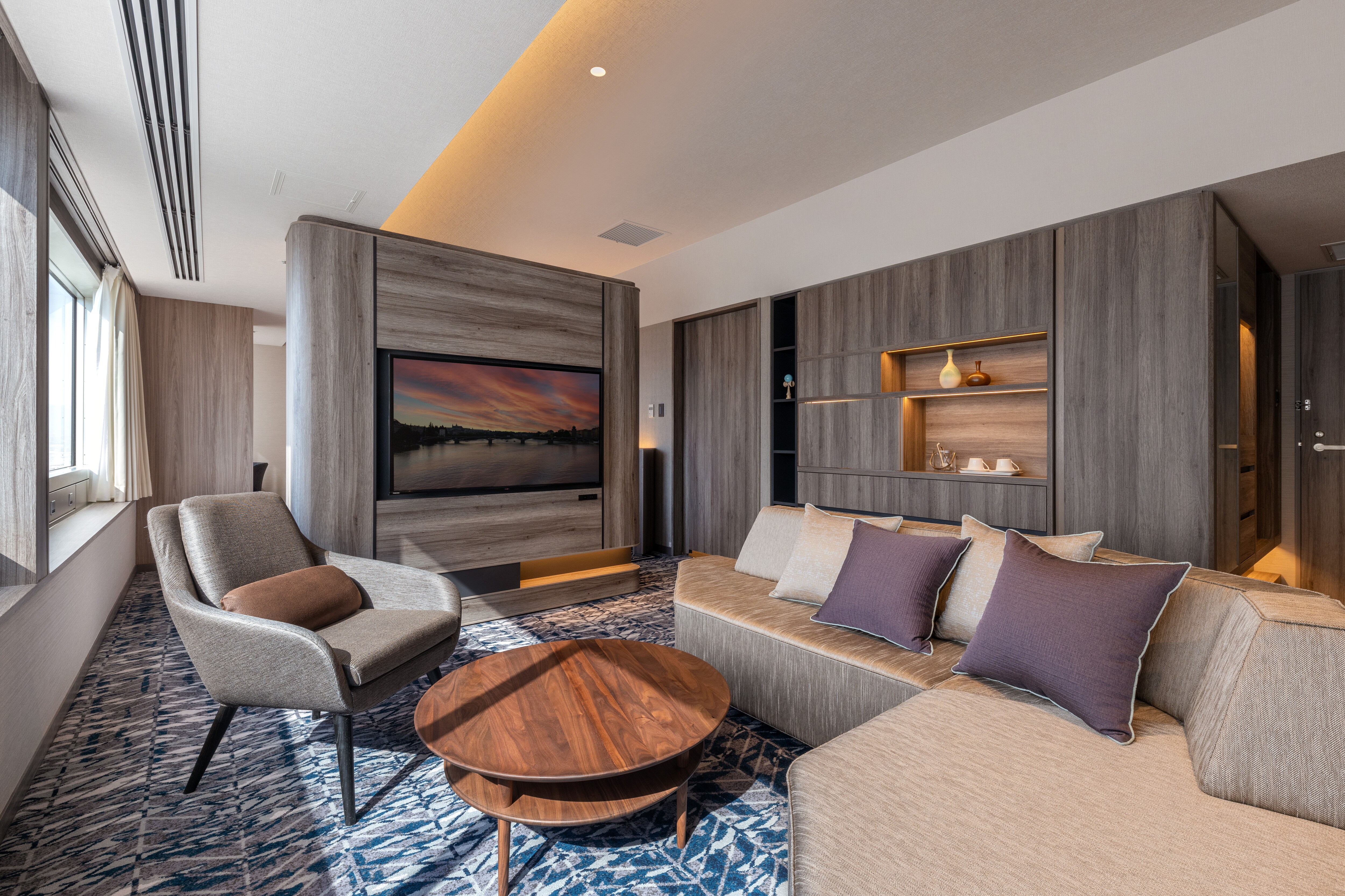 This is a picture of the living room in the junior suite.