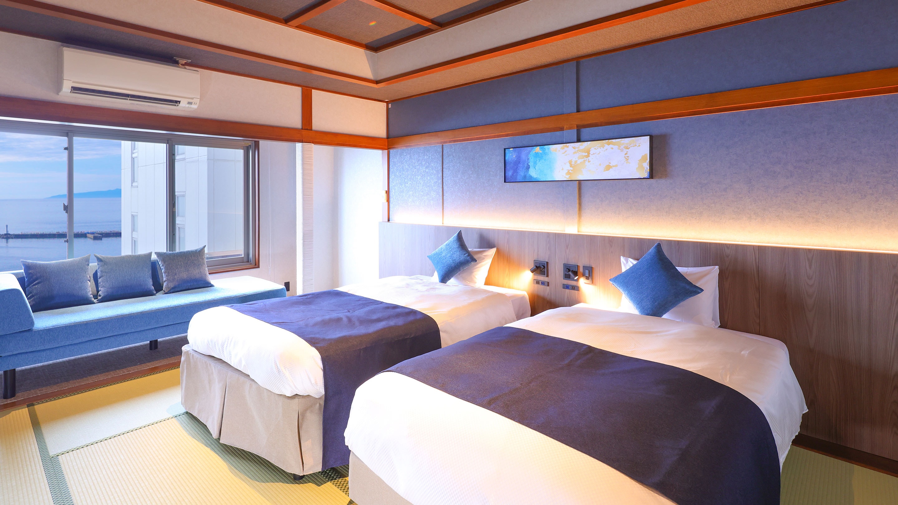 [Non-smoking] Superior Japanese-style twin bed with shower only (city side) *Image