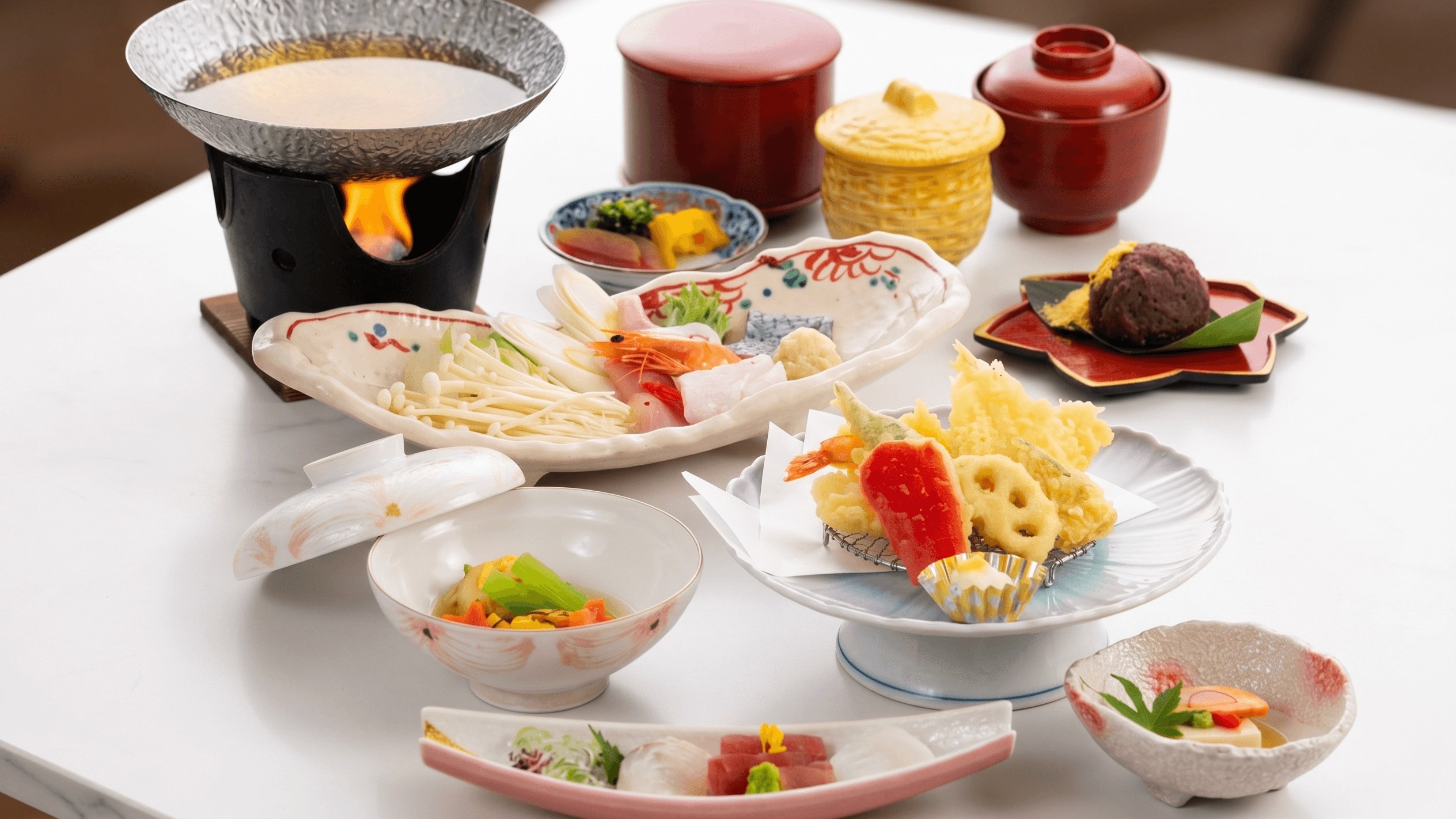Example of a mini kaiseki meal