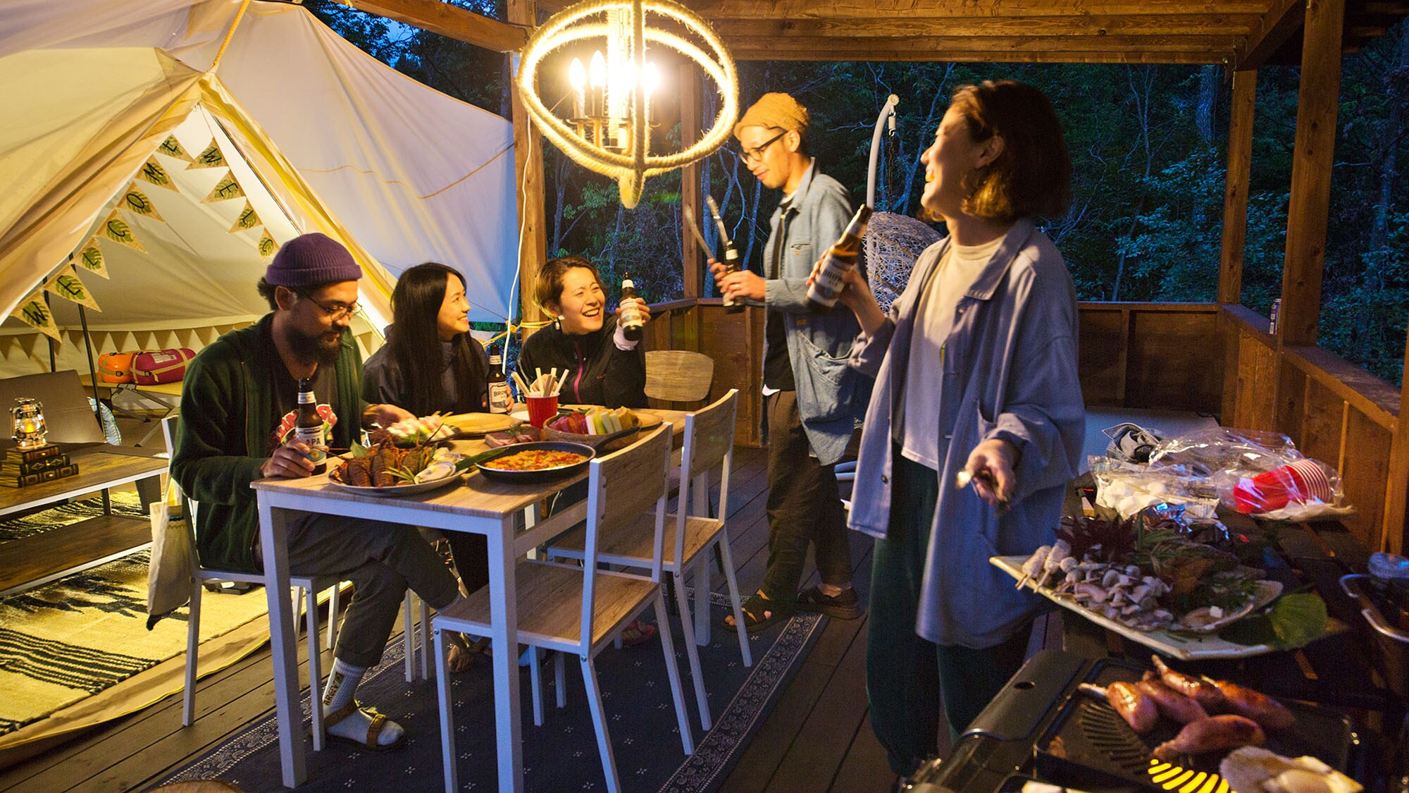 ◆BBQ bersama teman di Glamping!