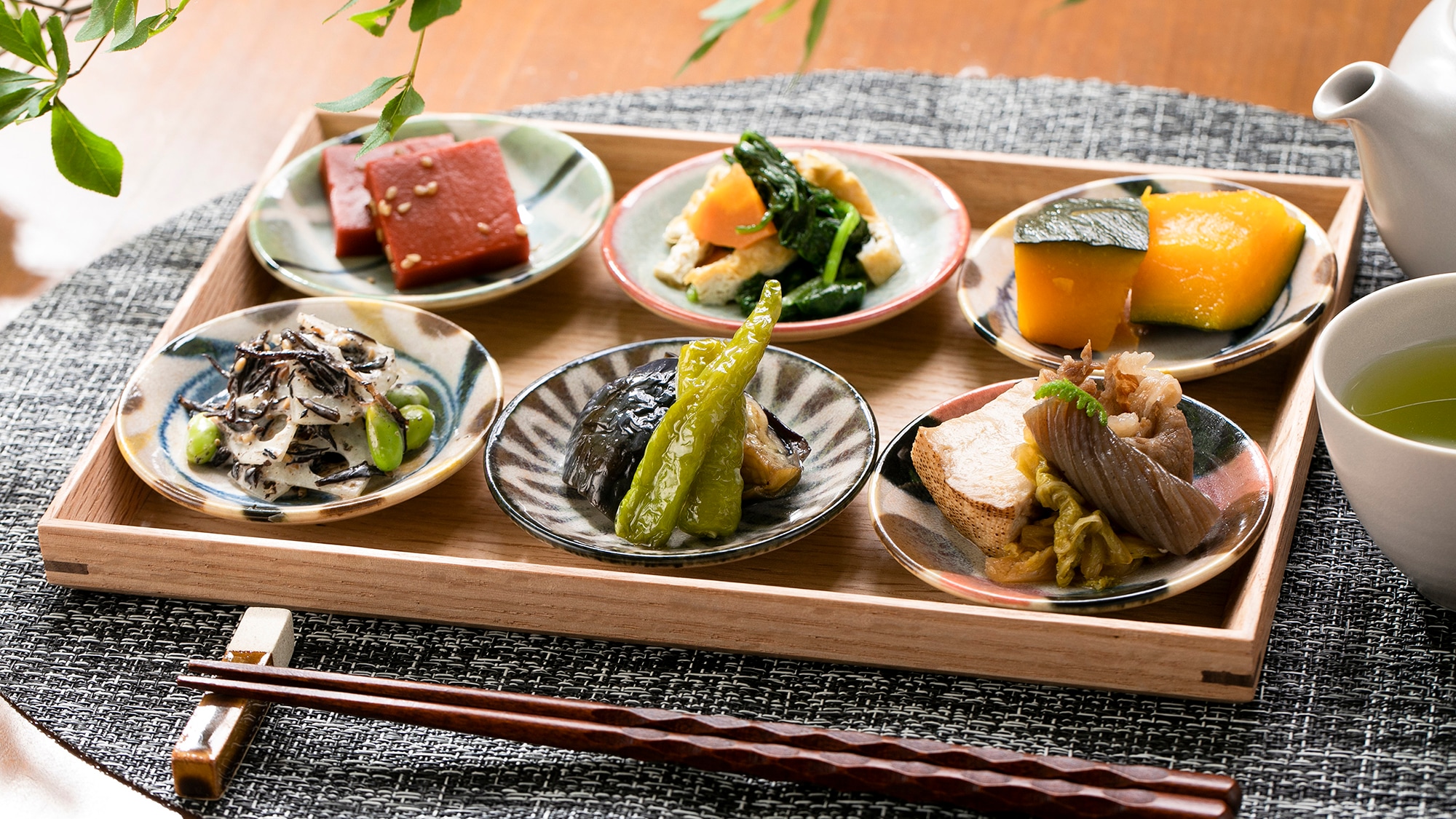 [Breakfast buffet (example)] "Obanzai Morning" unique to Kyoto
