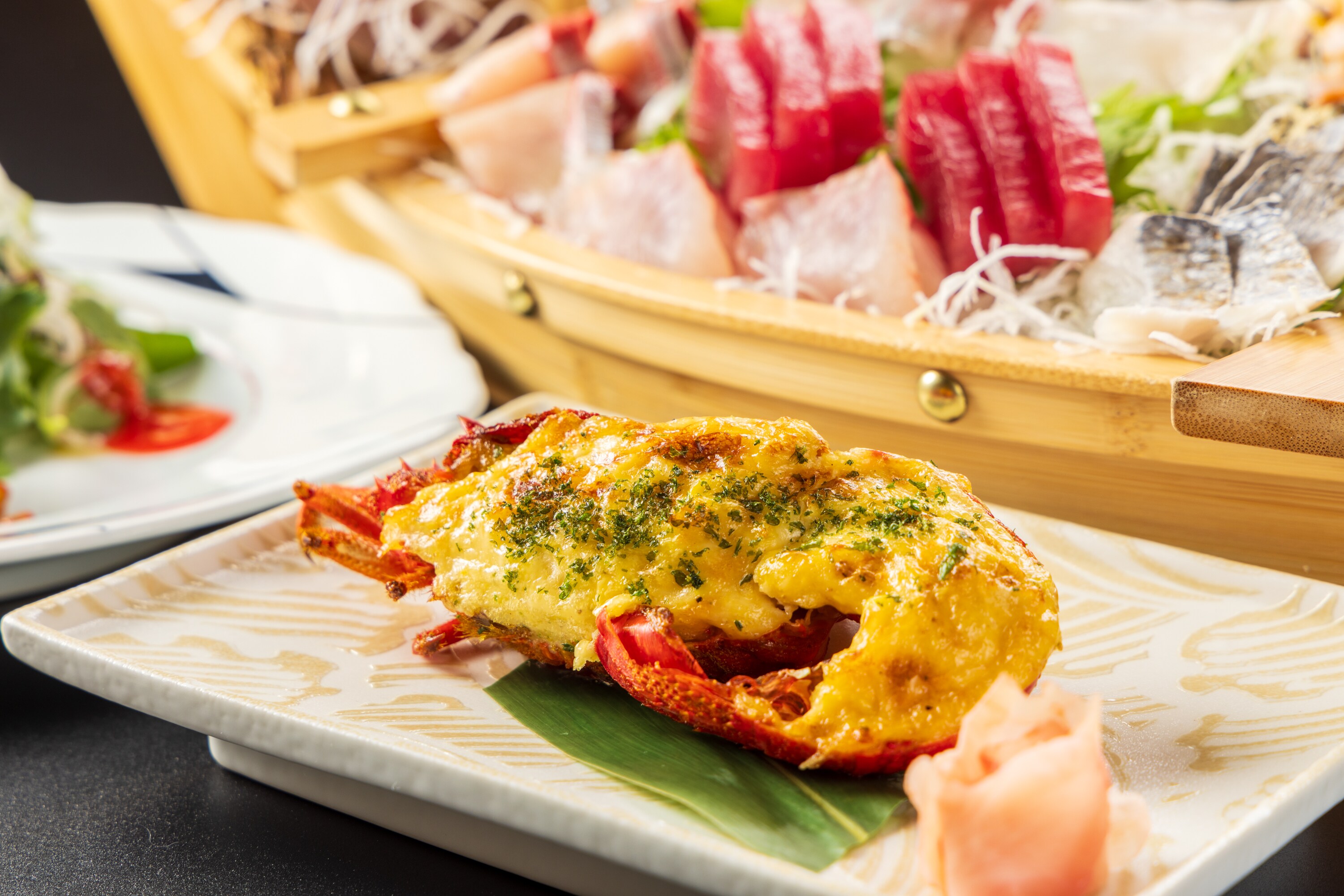 [Enjoy the bounty of Sagami Bay] Uoki plan with abalone and spiny lobster, 1 night, 2 meals (private open-air bath free of charge)