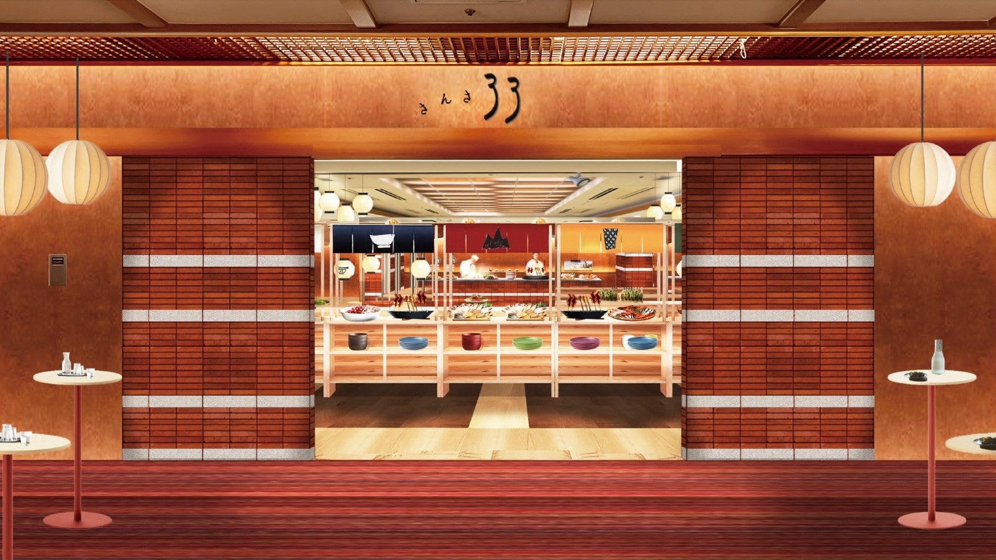[Dining Hall] "33 (Sansa)" The start of a food experience for 33 cities and towns in Iwate Prefecture * Image after renovation on July 18