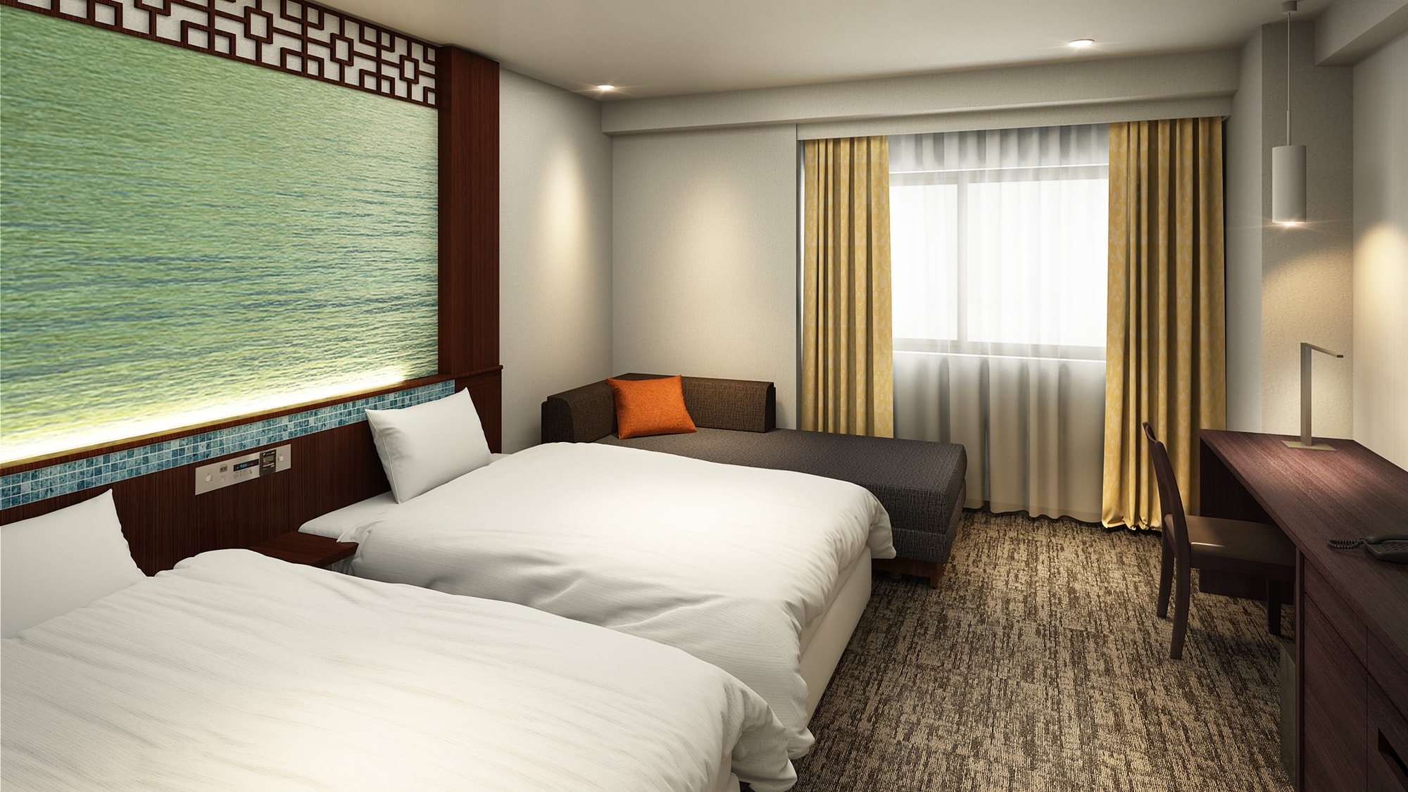 [Superior Twin 25㎡] Spacious and can accommodate up to 3 people with the sofa bed.
