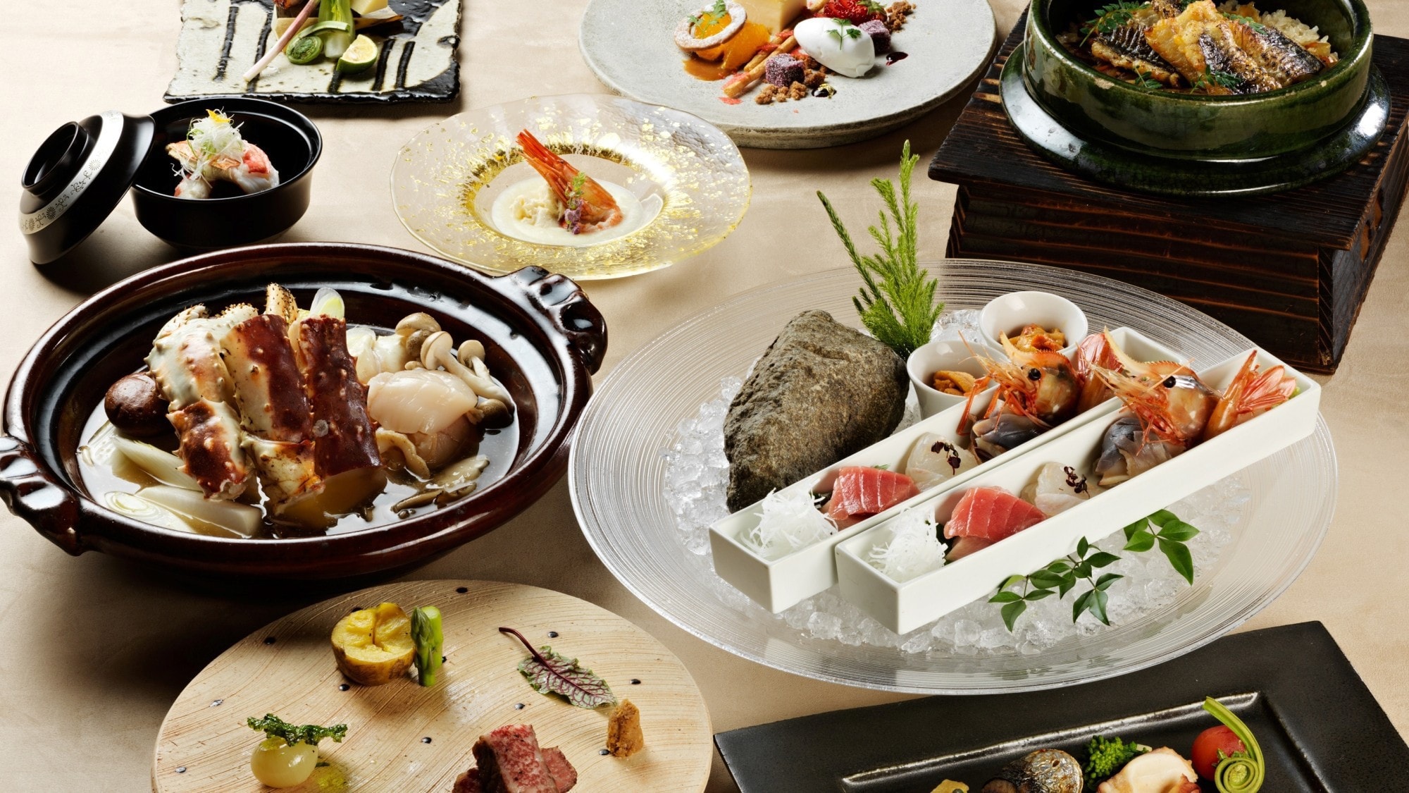 ◆ Kaze no Uta Kaiseki / Enjoy the deliciousness of the earth and the sea with a delicate Japanese set (image photo)