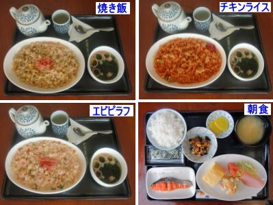 Two meals included: fried rice, shrimp pilaf, chicken rice
