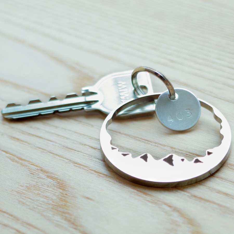 This special keychain features the hotel's logo and is also available for purchase.