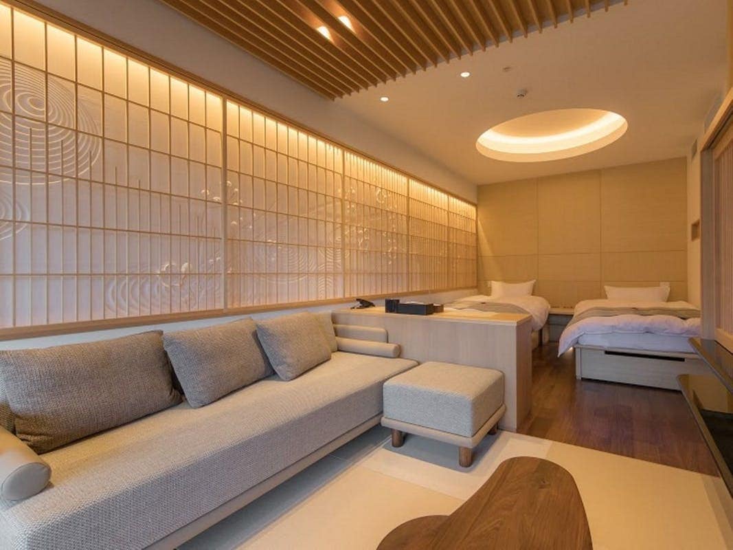 [Onsen open-air bath, villa, Japanese-Western style room] (Deluxe) [No smoking]