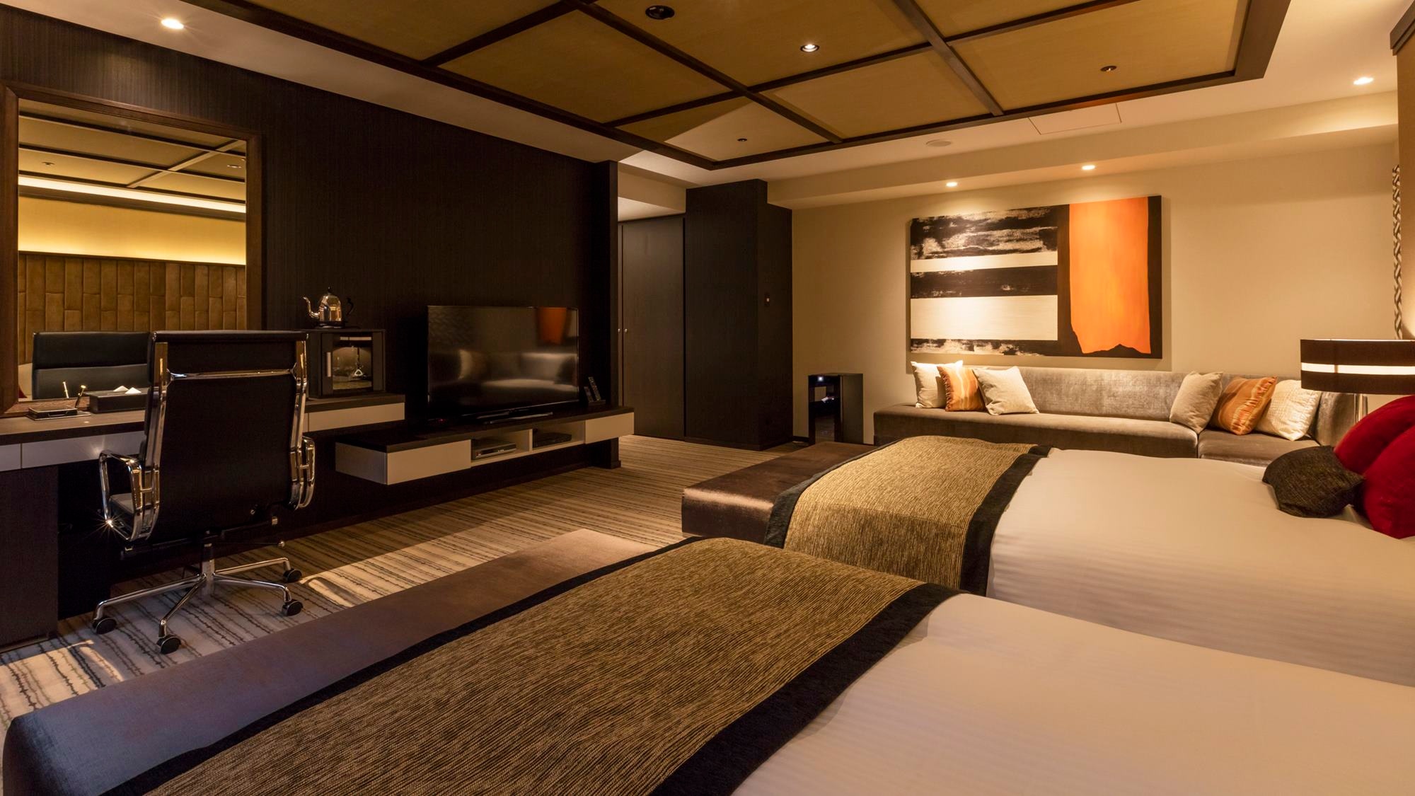 ■Kamar Suite/Kamar luas 44,1㎡. Silakan bersantai di tempat khusus kami yang telah dirancang dengan cermat.