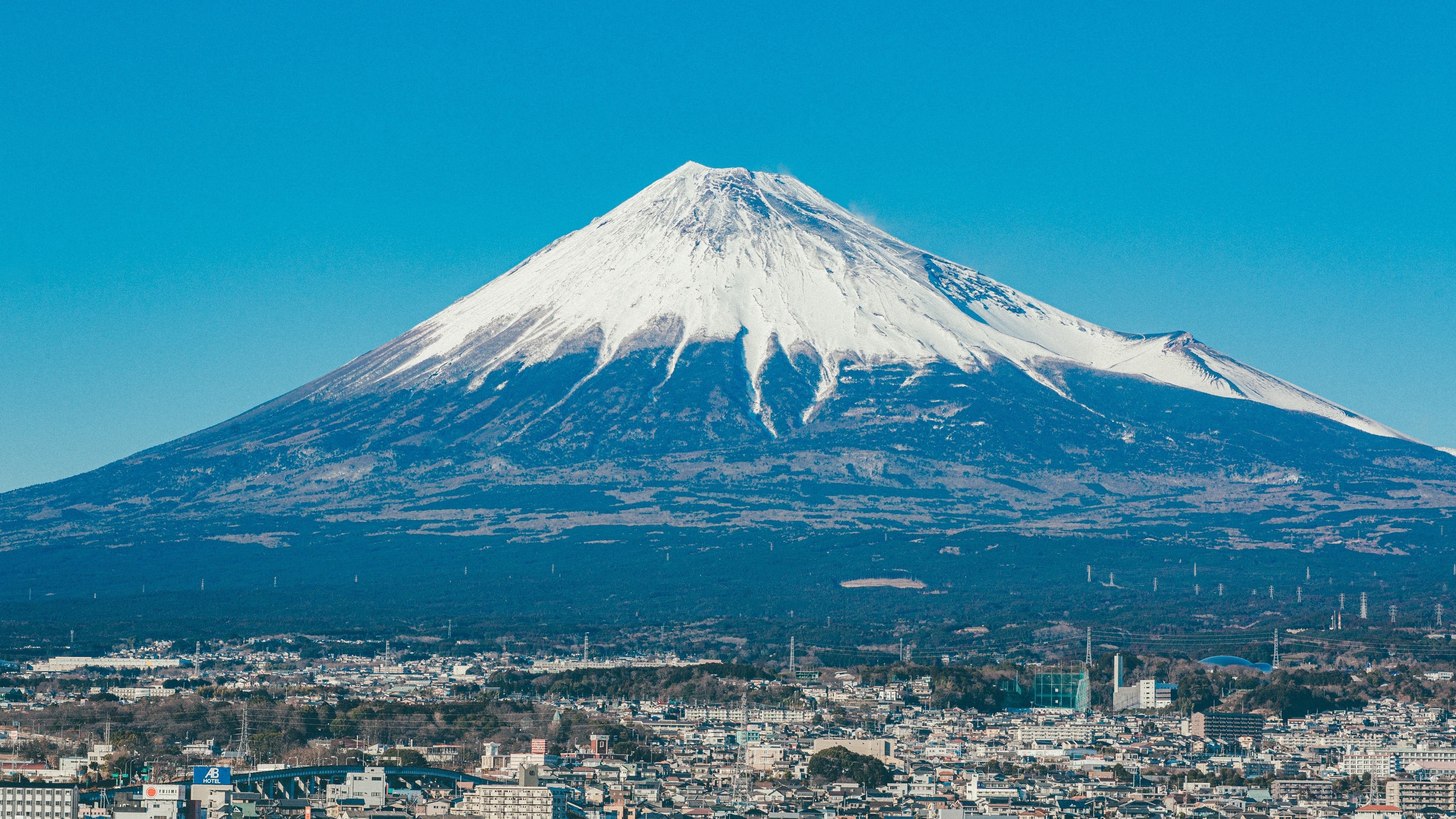 從酒店看到的富士山