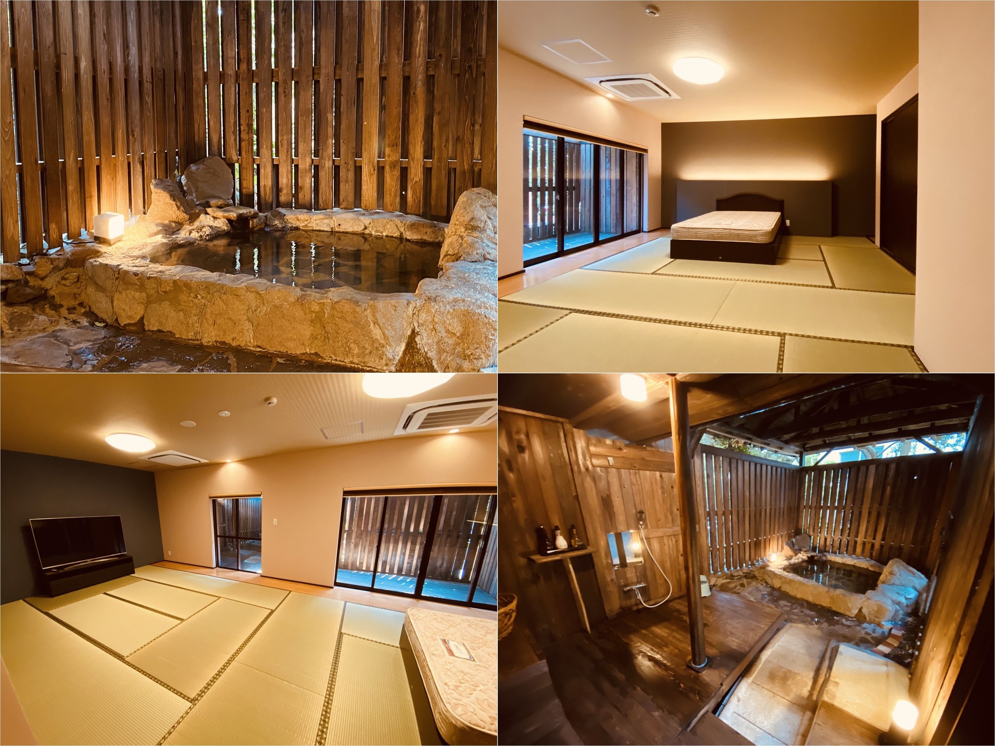 Guest room with open-air bath (rock bath)