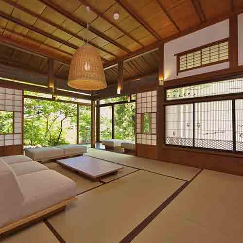 [Mountain Villa] Five-star Japanese-Western style special room with adjacent room (with semi-open-air bath)