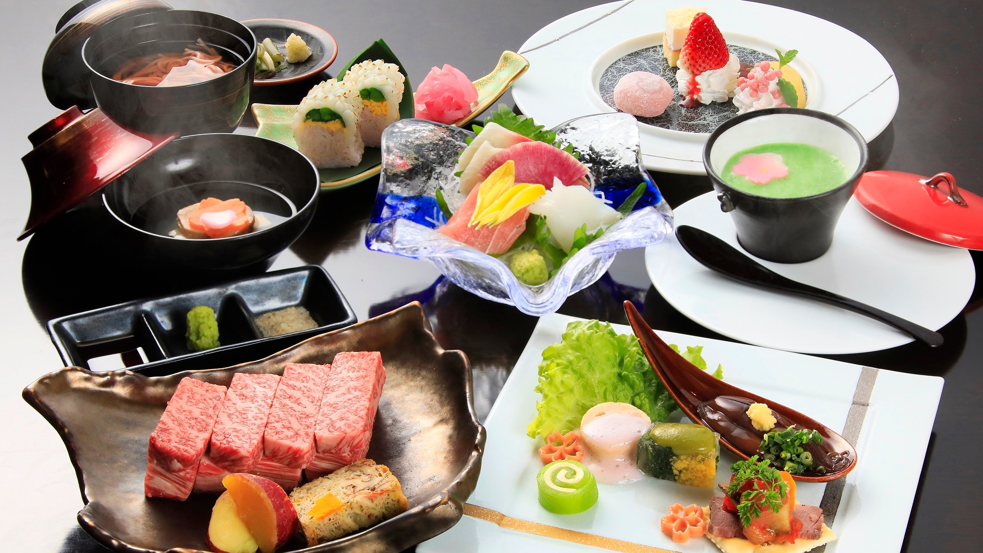 [Basic Kaiseki] A creative Japanese-Western Kaiseki course