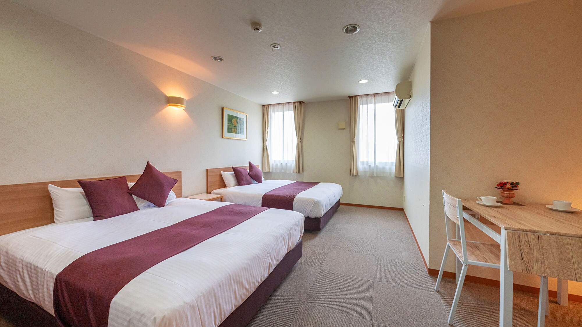 [Twin / Sauna pribadi + Pemandian Cypress] 33 meter persegi + 2 tempat tidur queen