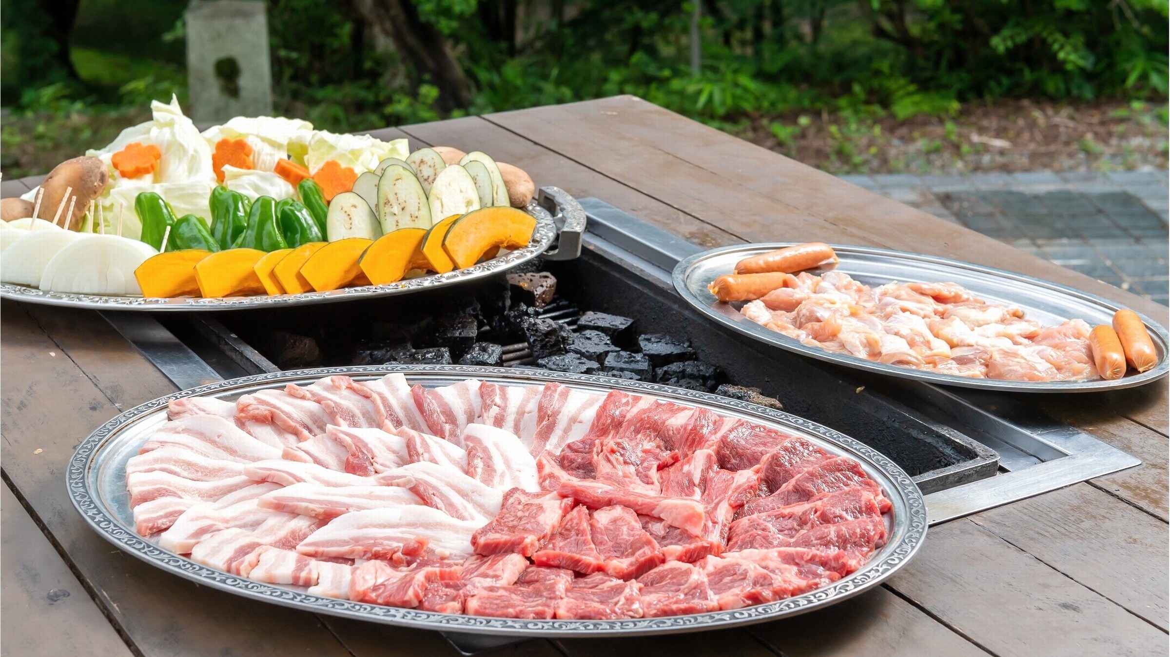 An example of a BBQ dinner