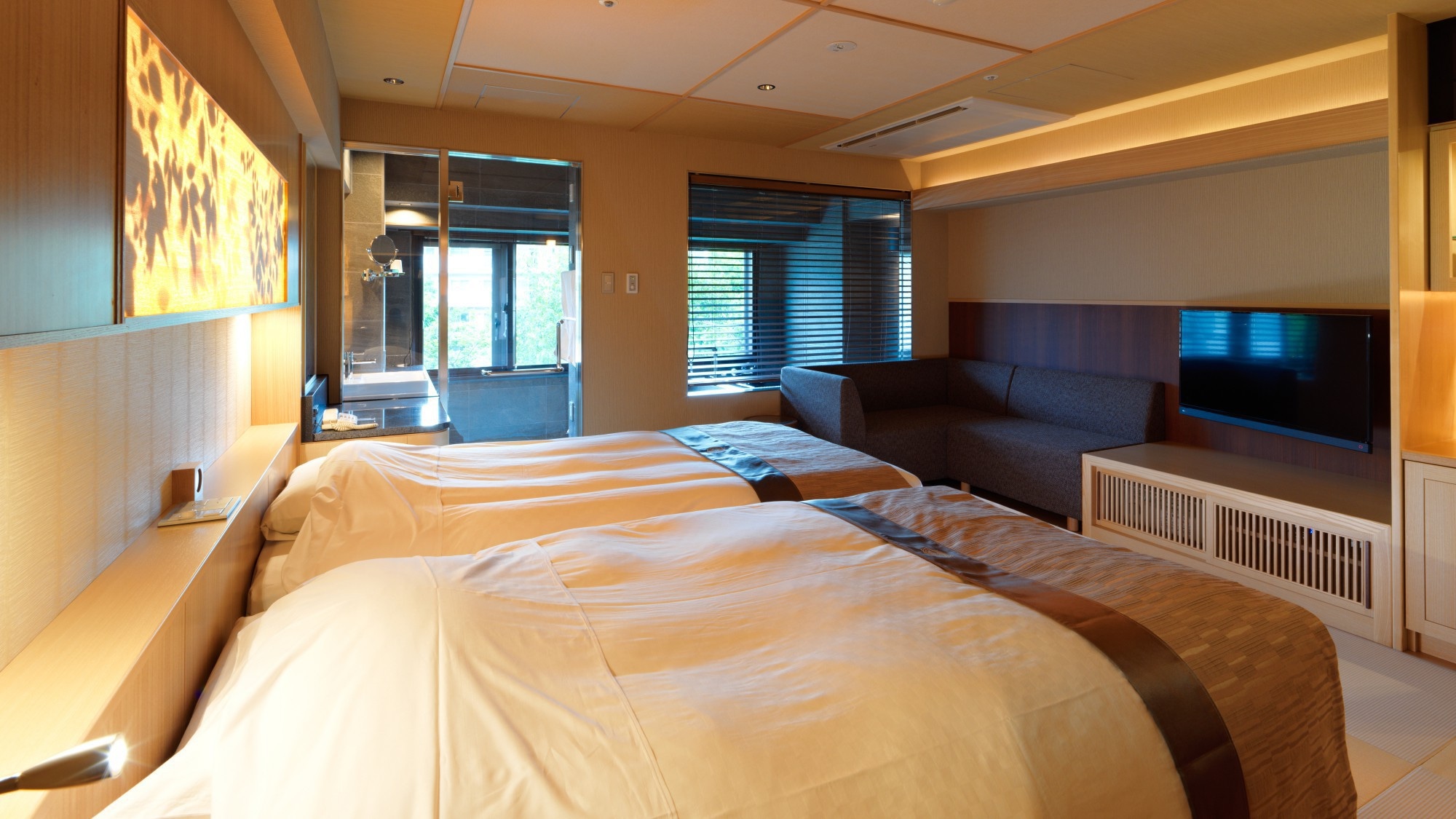 [Main building/Komorebi] Japanese-style twin room with jet bath/Japanese space where you can be healed by the Komorebi from the window *Image