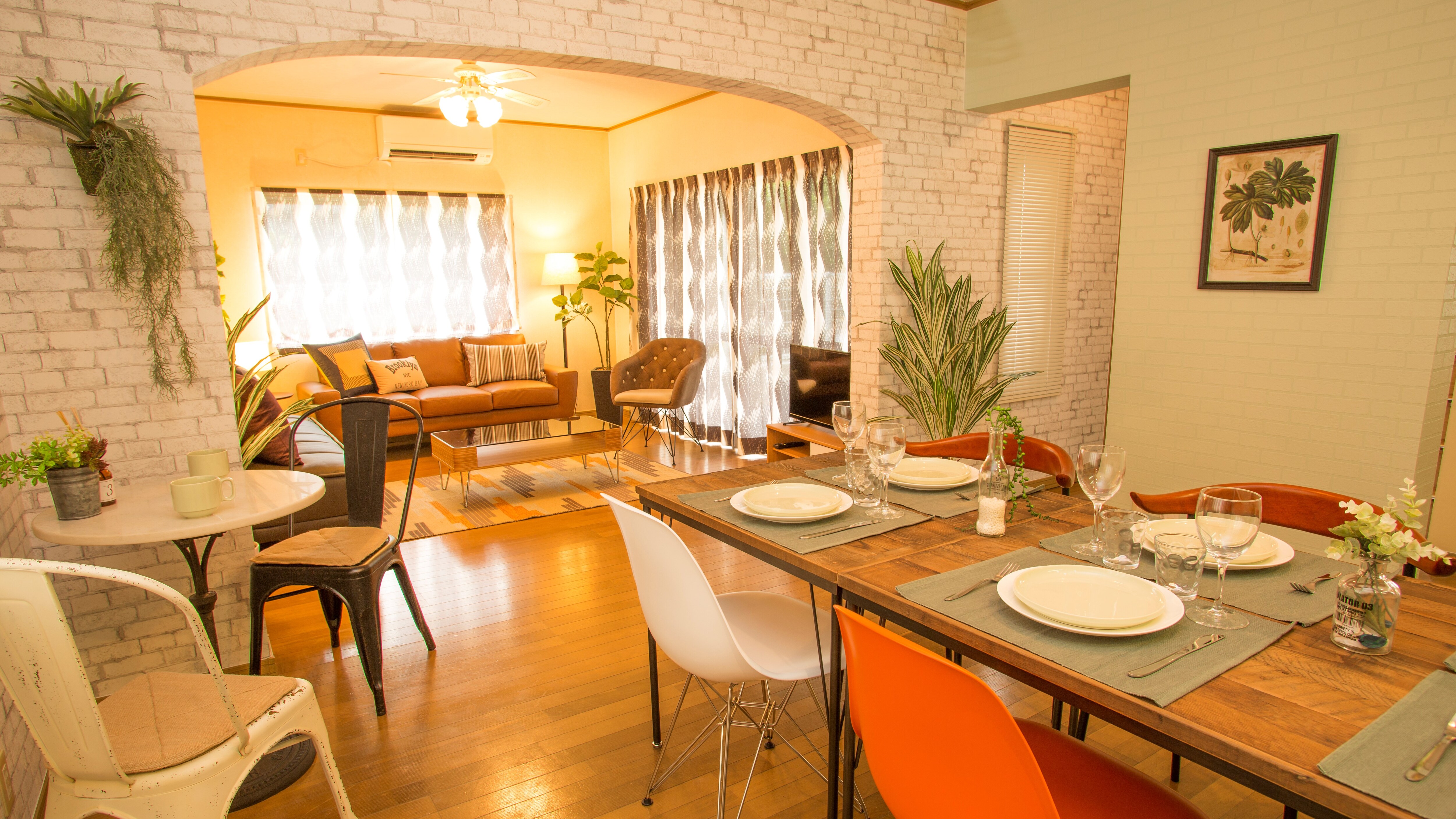 Dining and living room