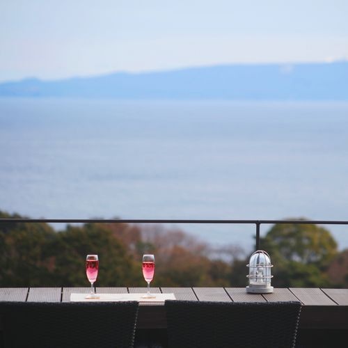 Enjoy a welcome cocktail in a spectacular location