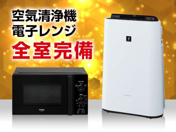 All rooms are equipped with a convenient air purifier with a humidifying function and a microwave oven.