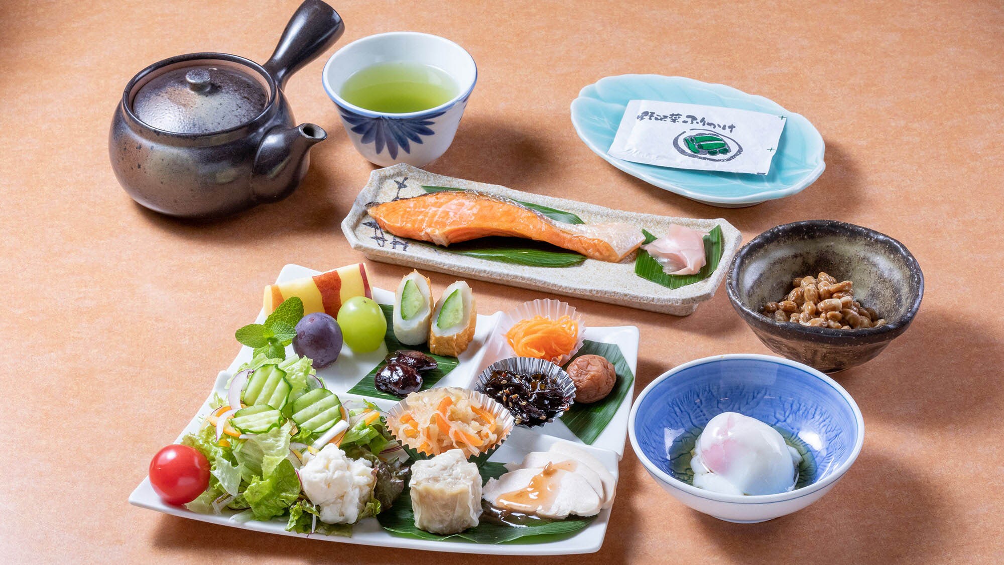 ・[早餐範例] 每種都有一點。營養均衡