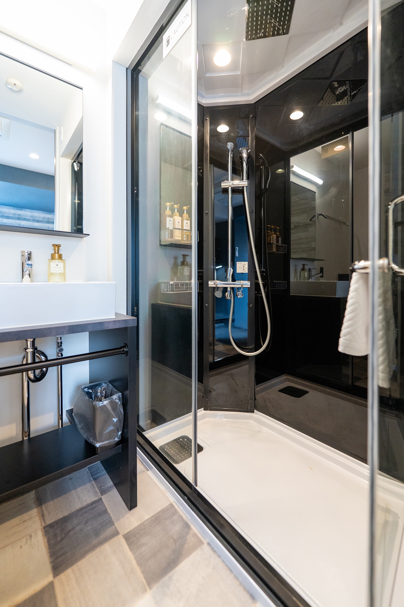 Bathroom and shower booth