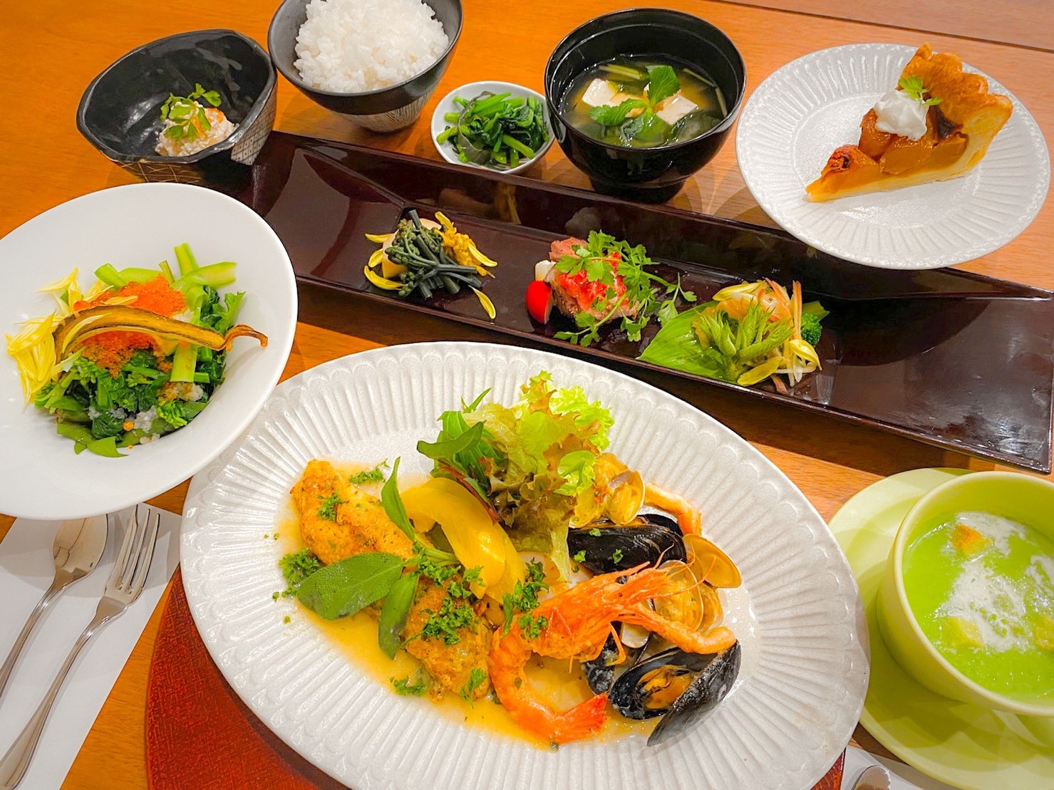 Seasonal fish course [example]