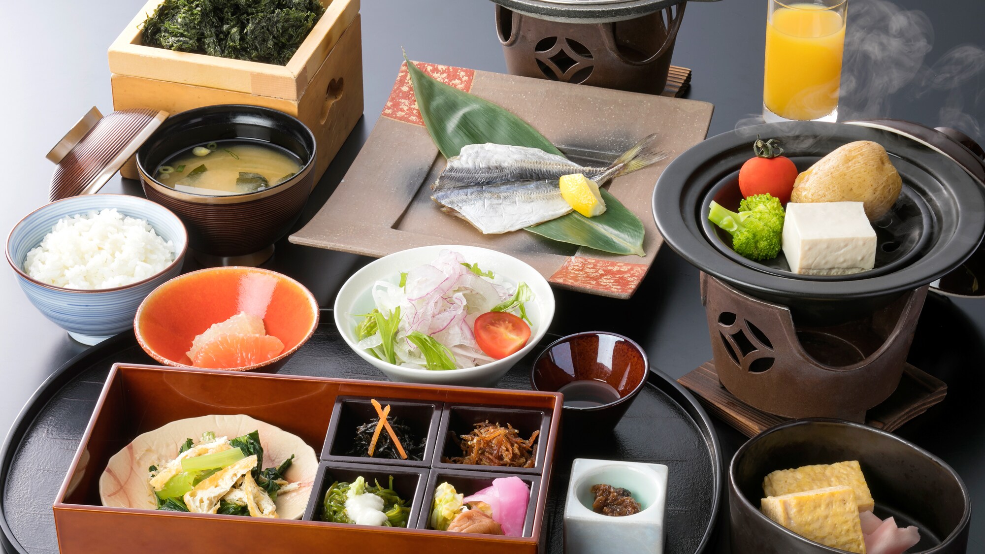 【일식 아침 식사】지산지소의 여관의 아침 식사(이미지)