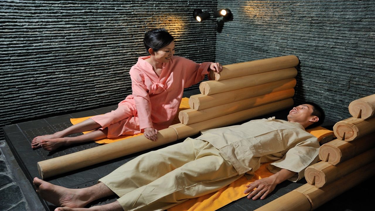 Private bedrock bath for two