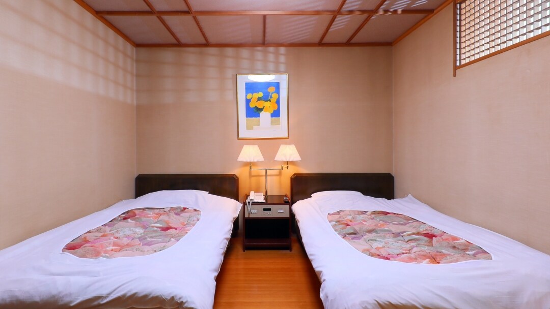 [Kamar Jepang-Barat yang Menenangkan] Kamar bergaya Jepang dengan 10 tikar tatami + kamar bergaya Barat dengan tempat tidur twin/lebar 120 cm
