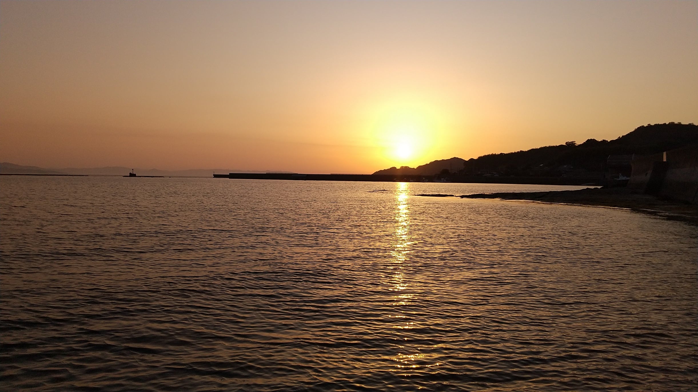 Sunset from Hotel Kaisei (taken on March 12, 2022)