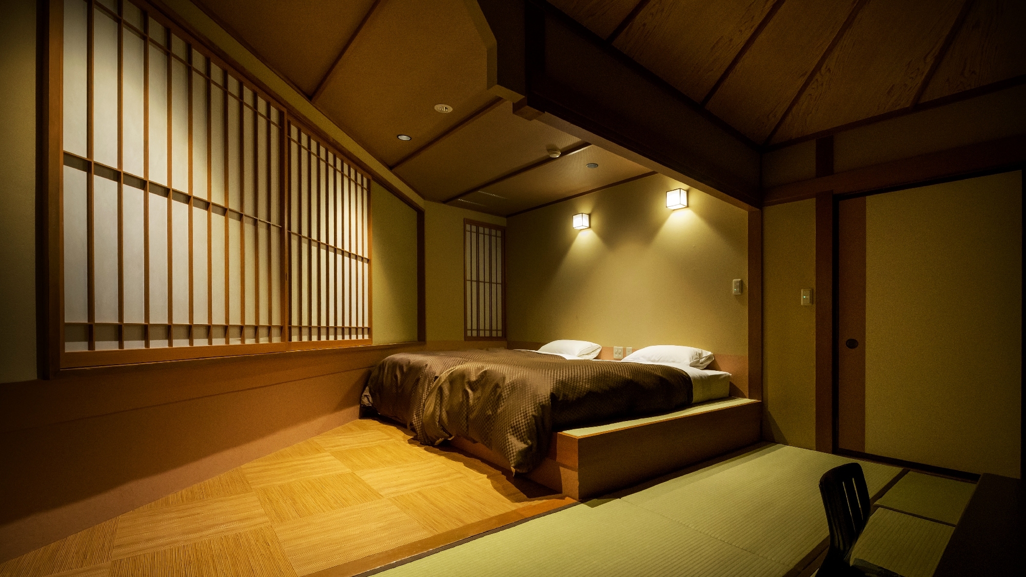 ■ Kamar ■ [Boleh merokok: Kamar bergaya Jepang-Barat dengan bathtub dengan pemandangan] 10 tikar tatami + 2 tempat tidur / dengan BT
