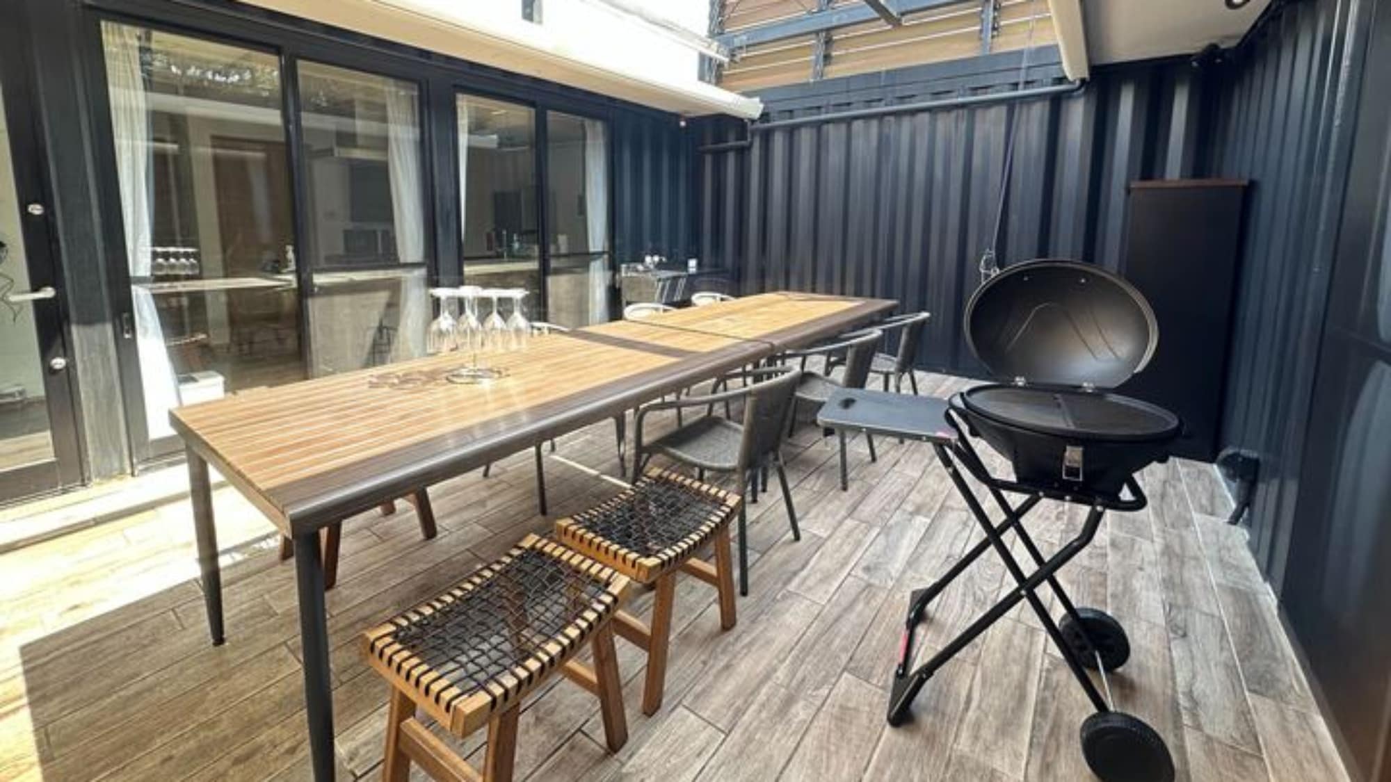 Enjoy a delicious time with an authentic BBQ grill!