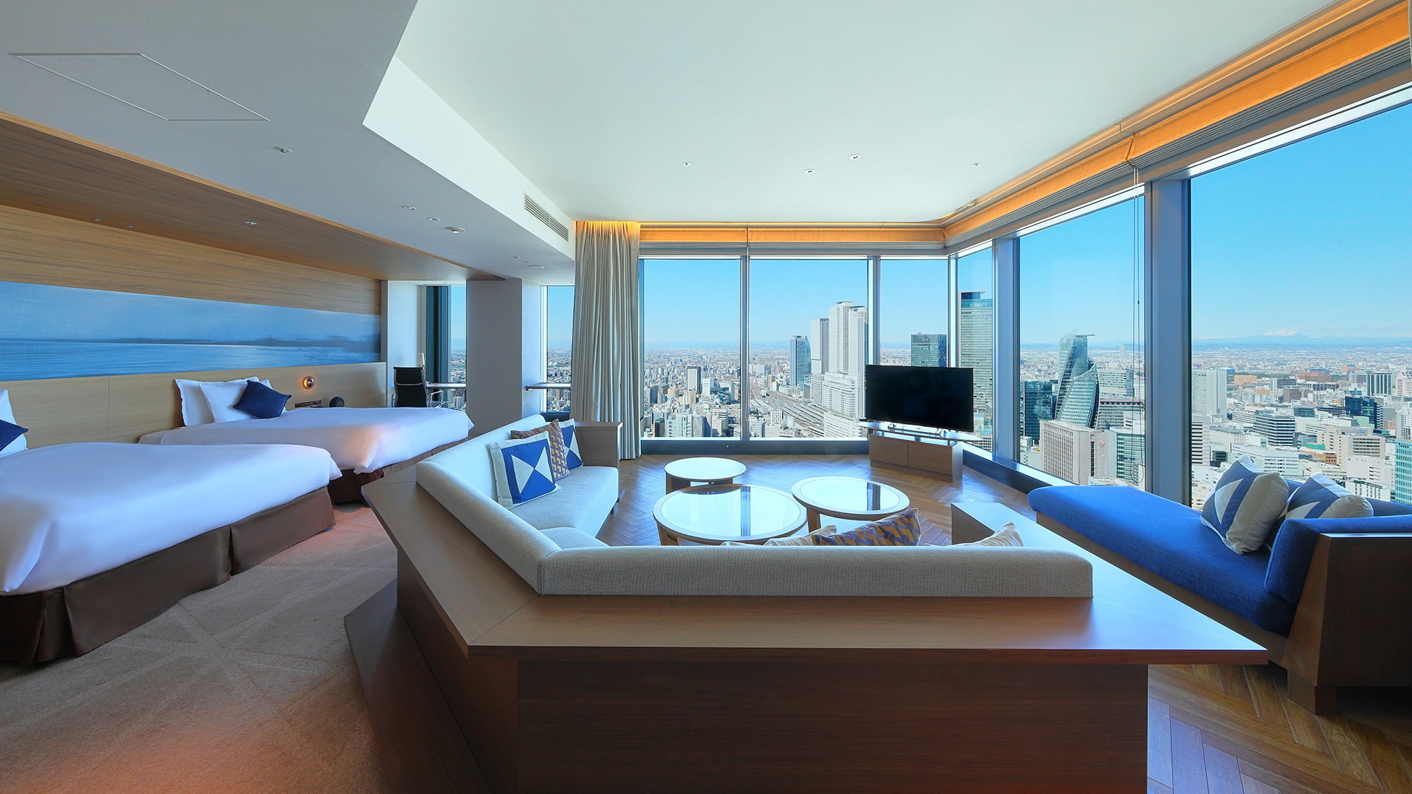 [Tầng 33] Góc cao cấp 2 giường đơn nhìn ra ga Nagoya